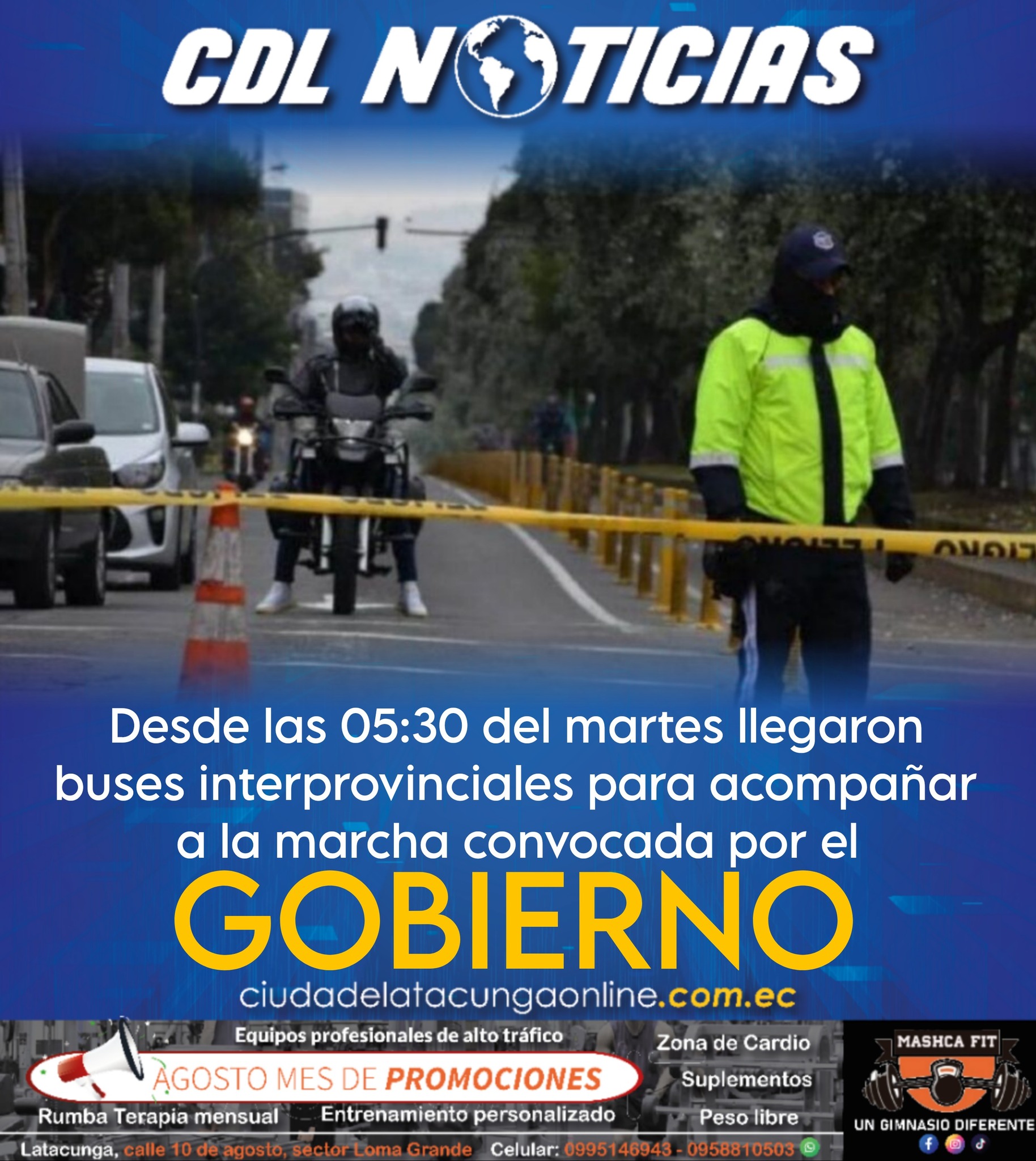 Desde las 05:30 del martes llegaron buses interprovinciales para acompañar a la marcha convocada por el Gobierno