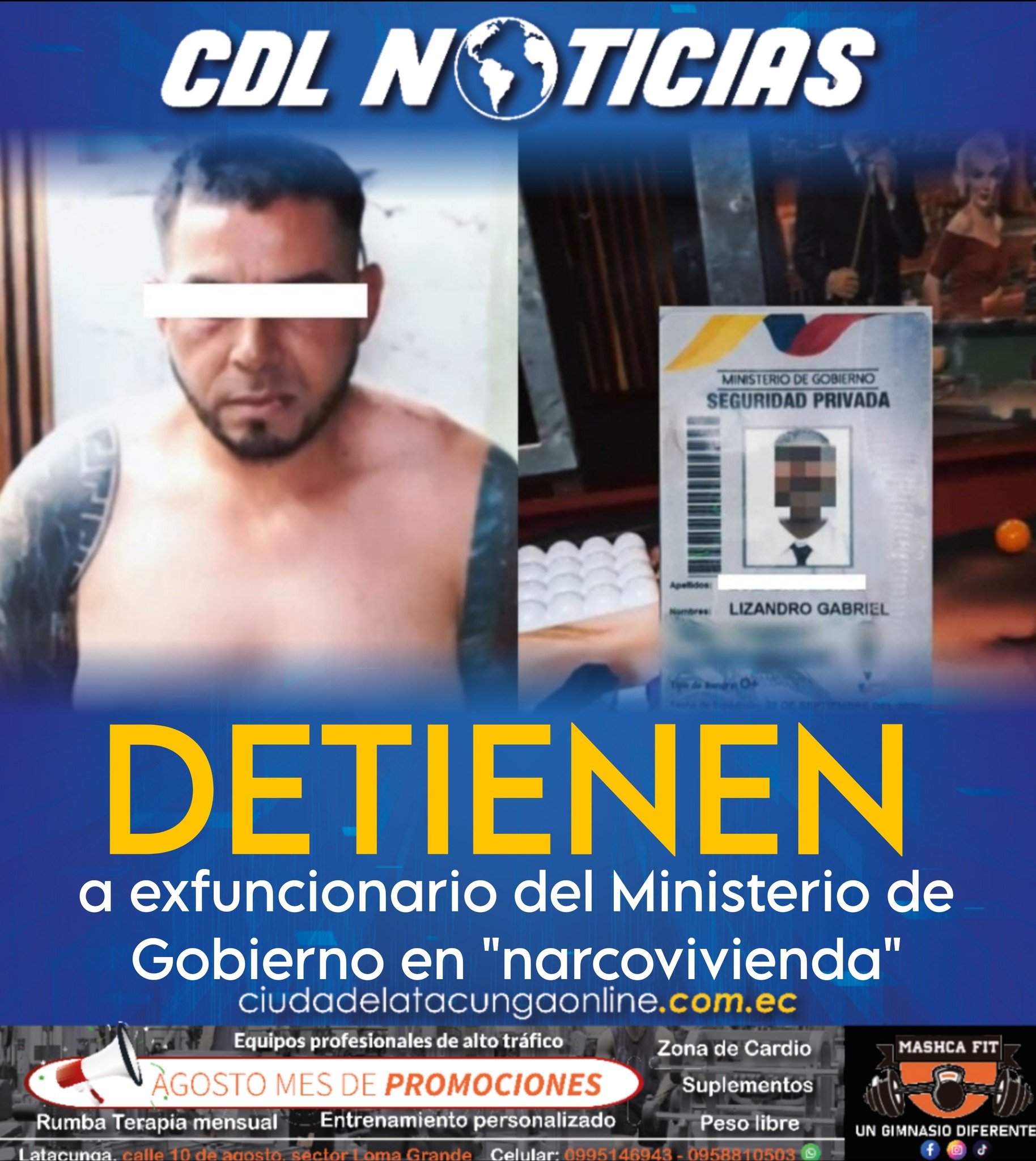 Detienen a exfuncionario del Ministerio de Gobierno en «narcovivienda»