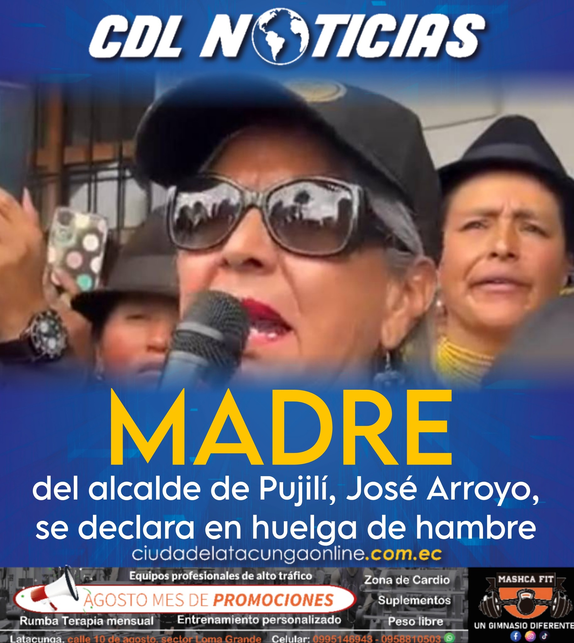 La madre del alcalde de Pujilí, José Arroyo, se declara en huelga de hambre