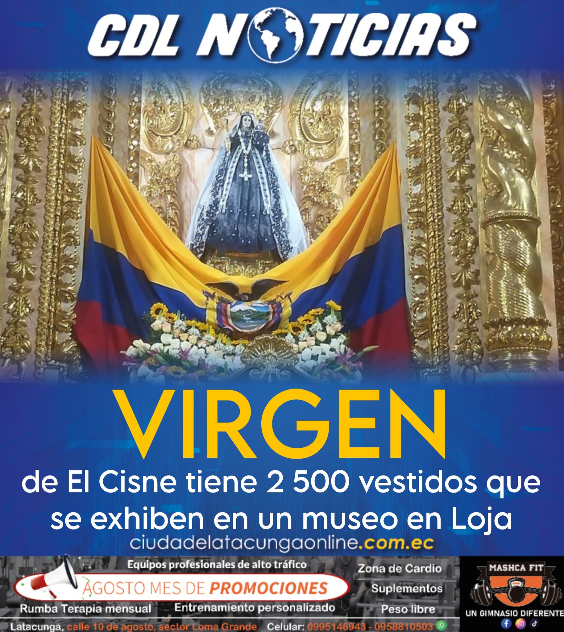 La Virgen de El Cisne tiene 2 500 vestidos que se exhiben en un museo en Loja