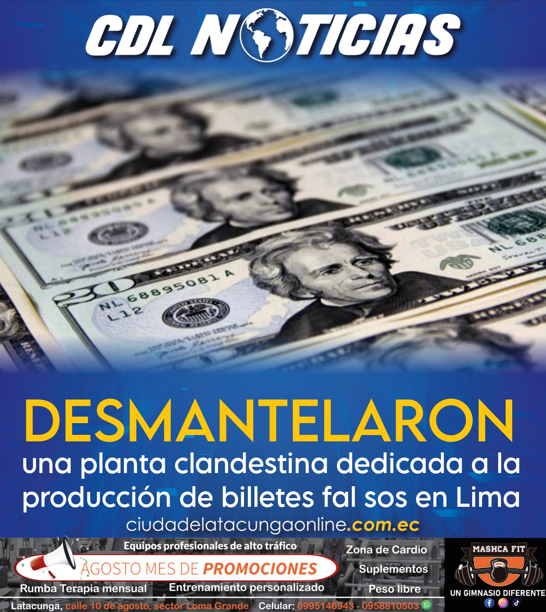 Perú: Desmantelaron una planta clandestina dedicada a la producción de billetes falsos en Lima