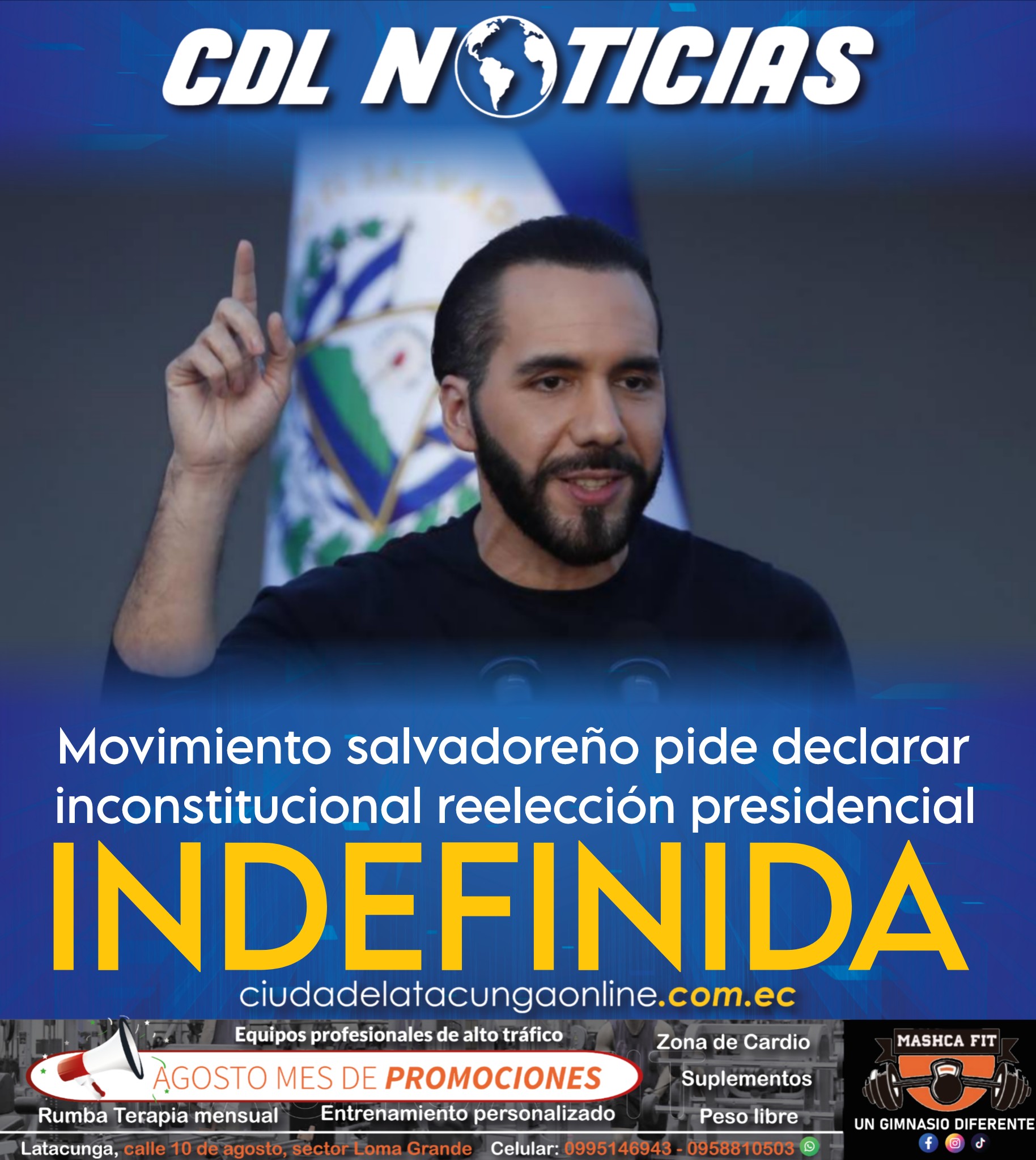 Movimiento salvadoreño pide declarar inconstitucional reelección presidencial indefinida