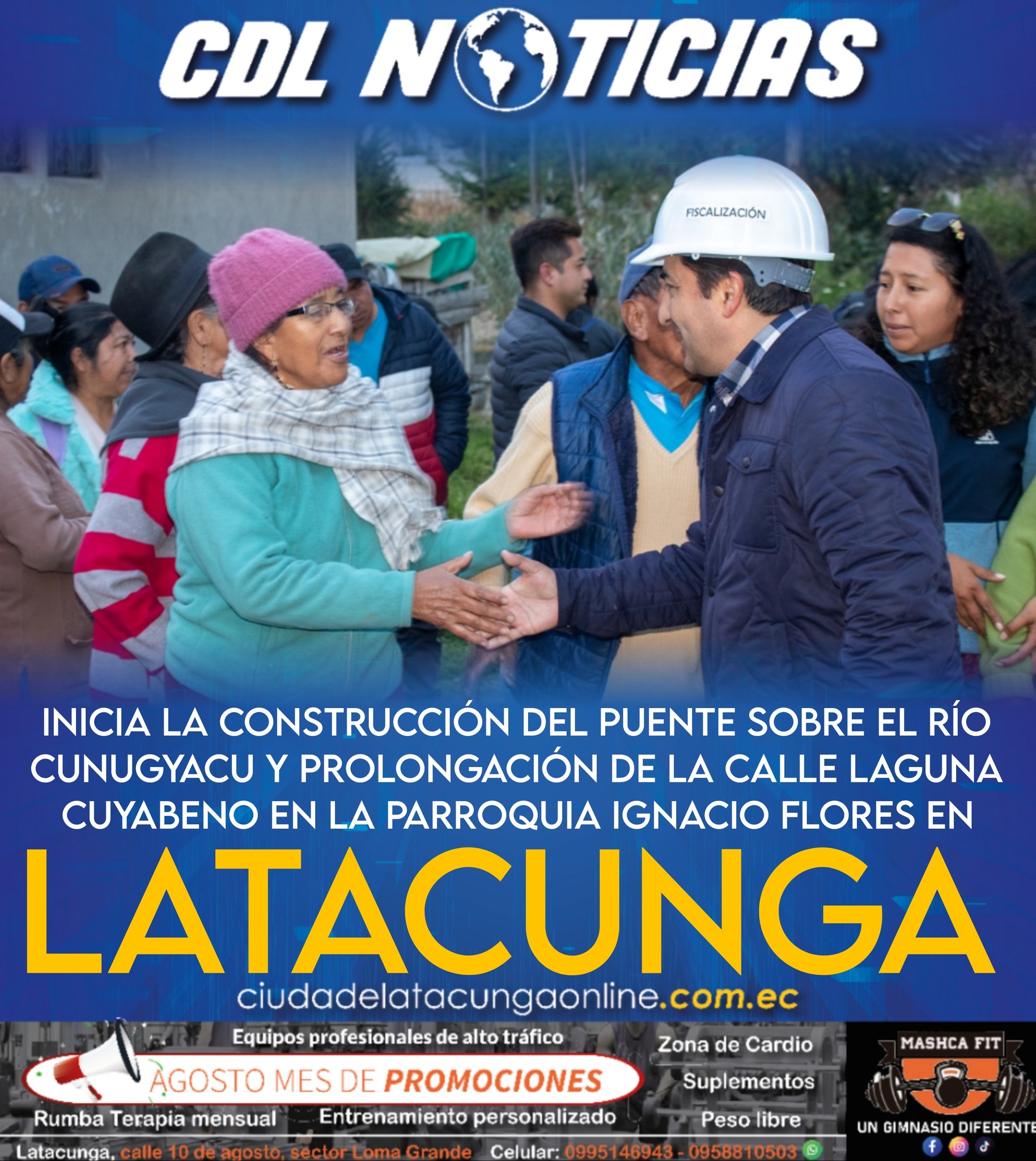 INICIA LA CONSTRUCCIÓN DEL PUENTE SOBRE EL RÍO CUNUGYACU Y PROLONGACIÓN DE LA CALLE LAGUNA CUYABENO EN LA PARROQUIA IGNACIO FLORES EN LATACUNGA