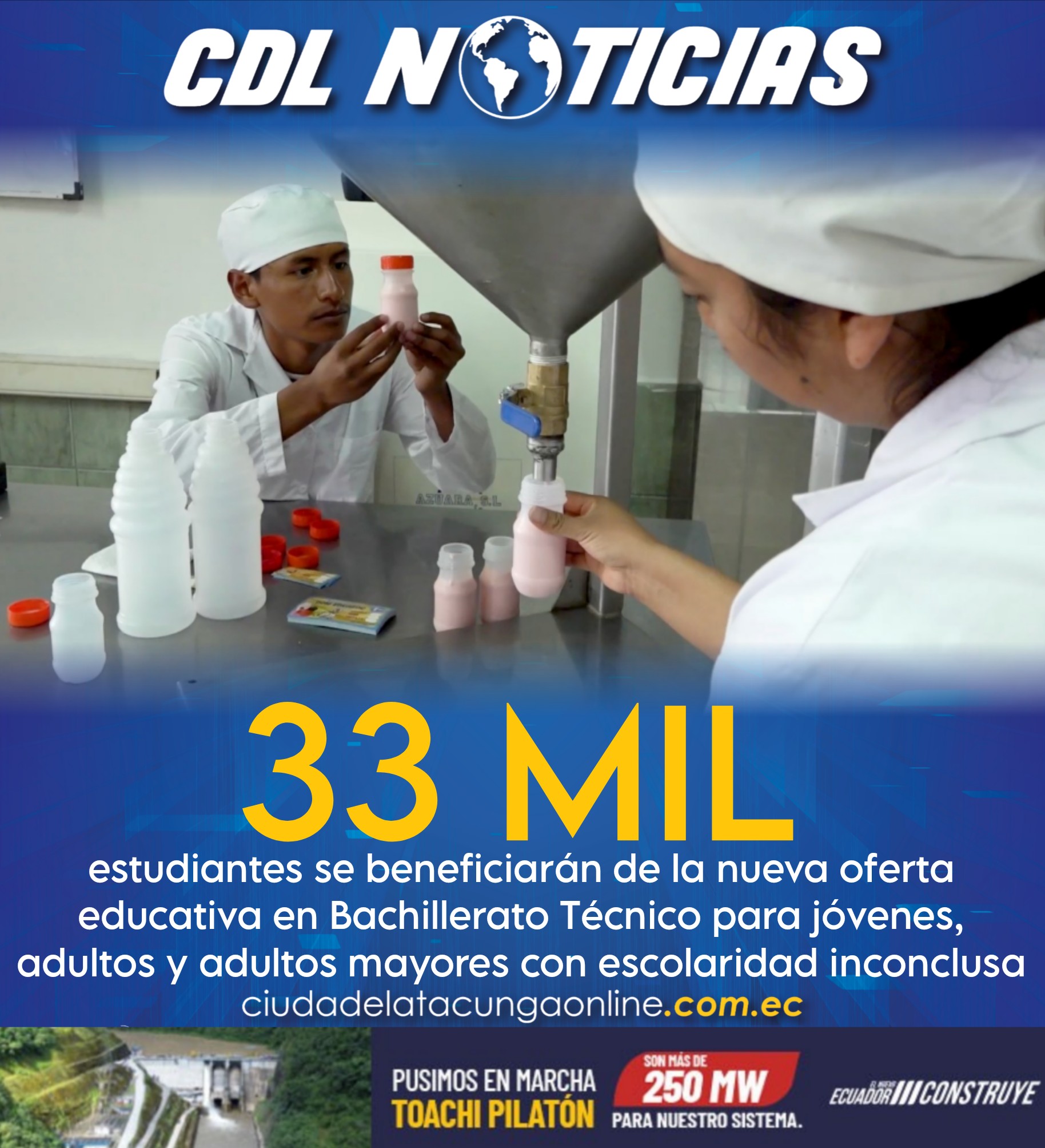 33 mil estudiantes se beneficiarán de la nueva oferta educativa en Bachillerato Técnico para jóvenes, adultos y adultos mayores con escolaridad inconclusa