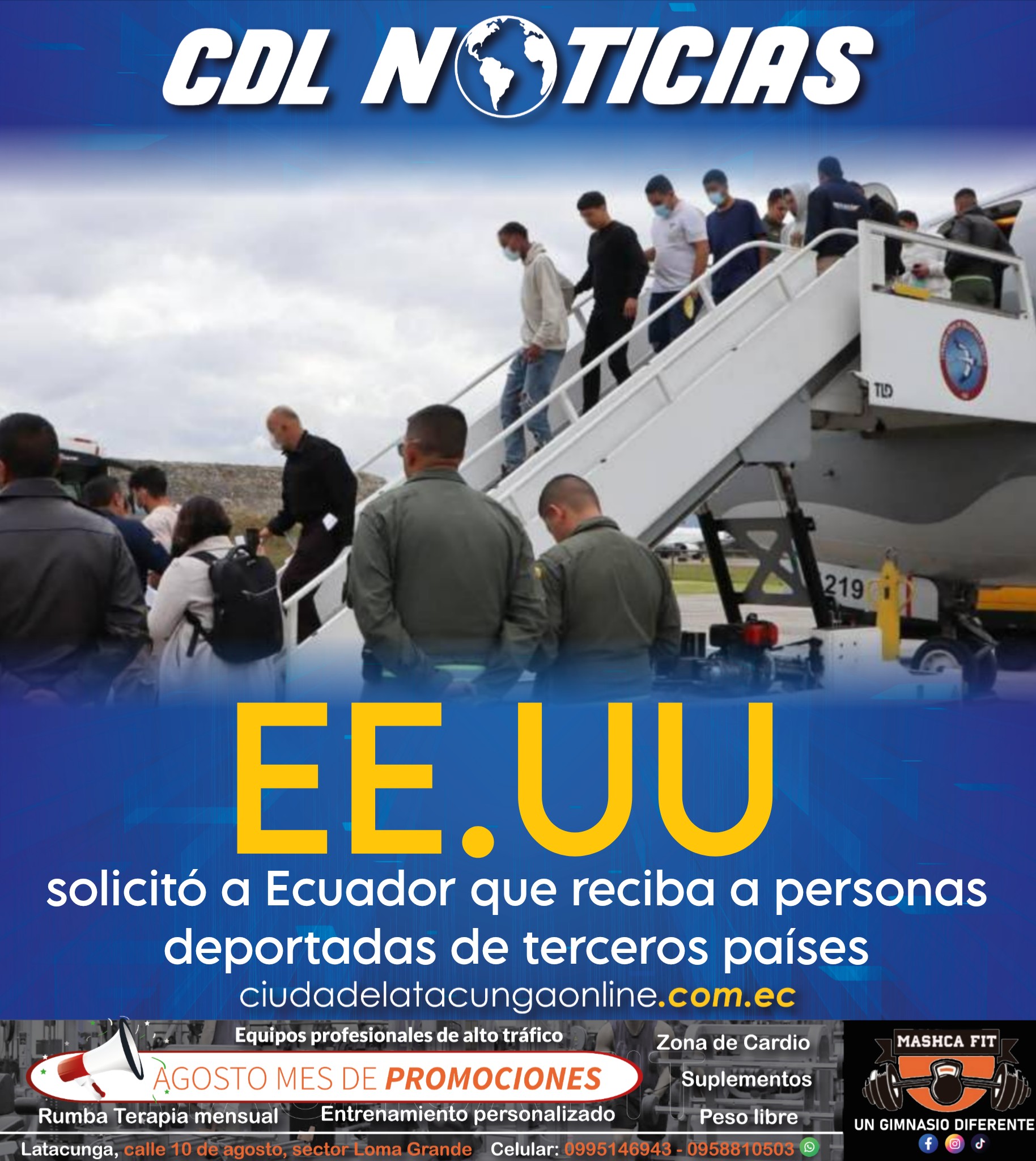 Estados Unidos solicitó a Ecuador que reciba a personas deportadas de terceros países