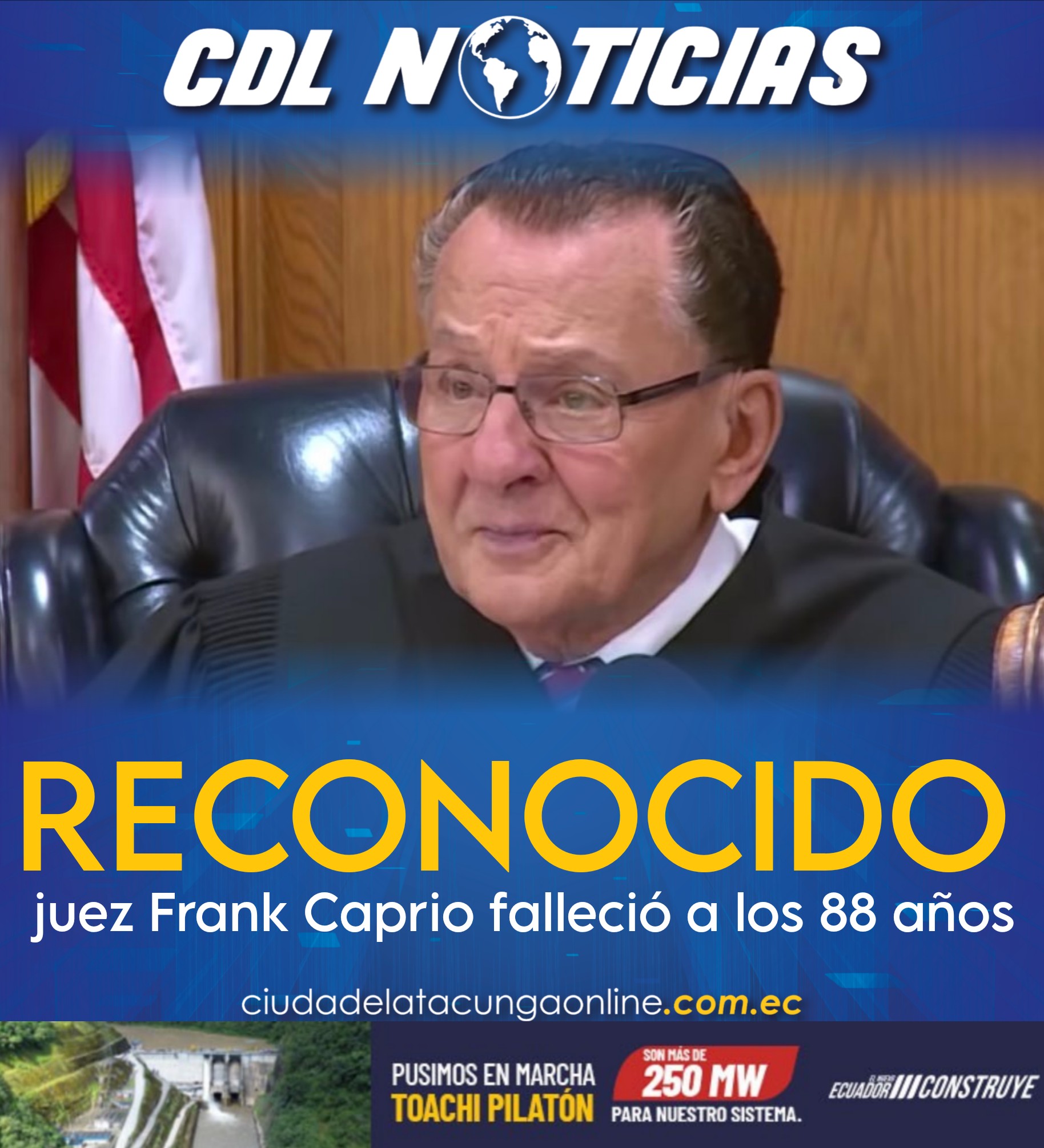 El reconocido juez Frank Caprio falleció a los 88 años