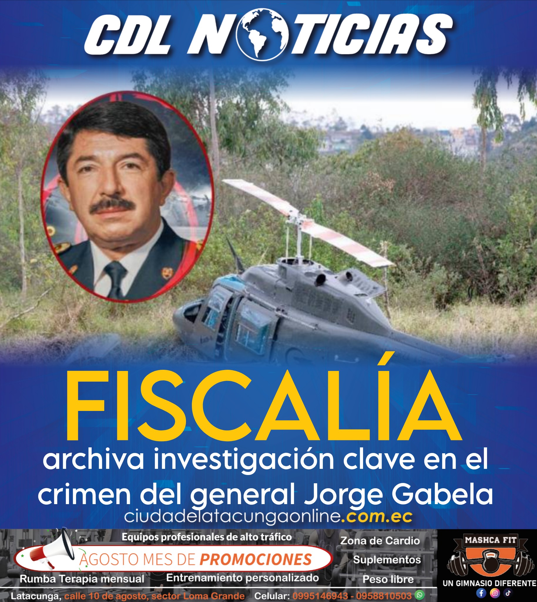 Fiscalía archiva investigación clave en el crimen del general Jorge Gabela