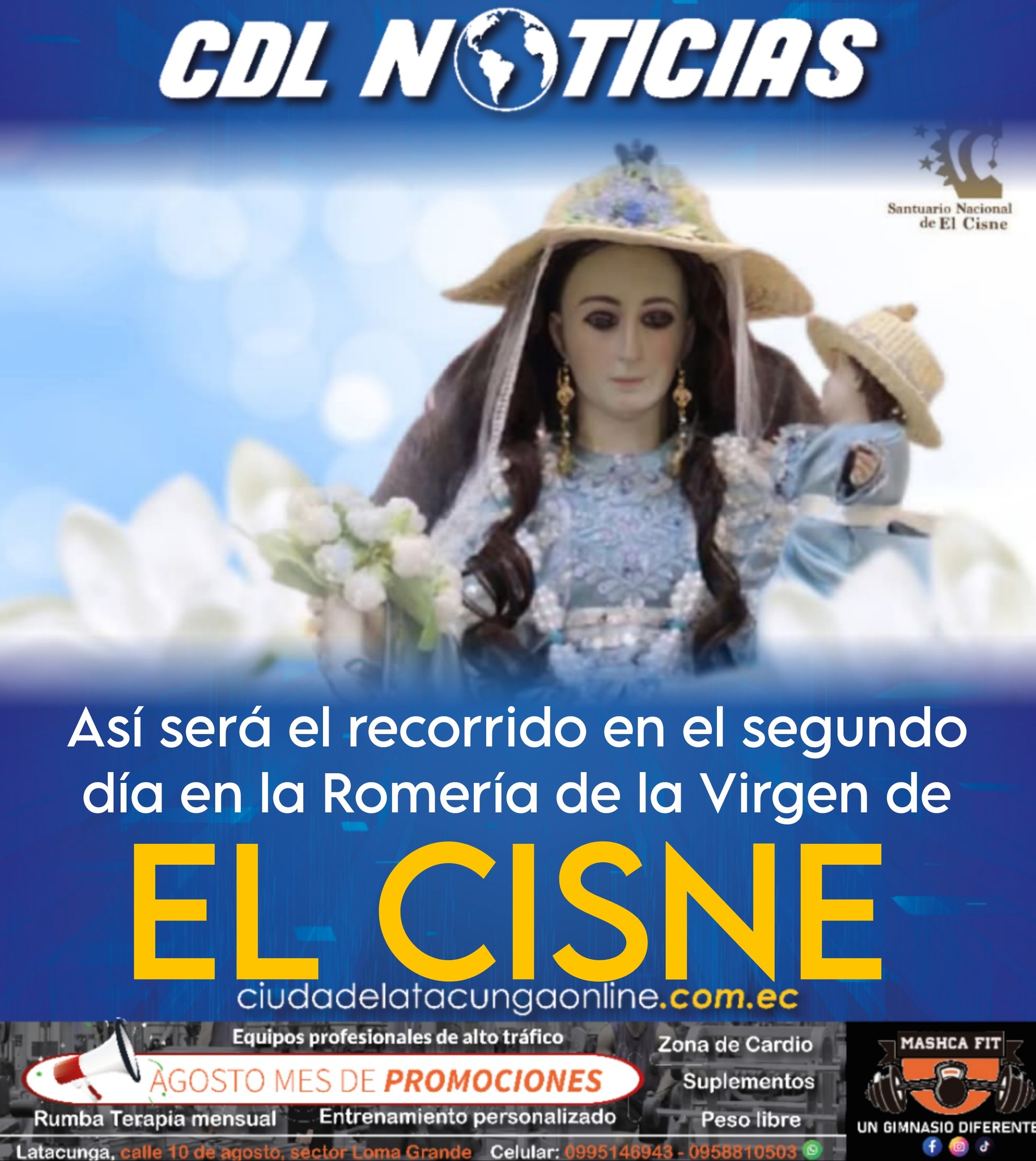 Así será el recorrido en el segundo día en la Romería de la Virgen de El Cisne
