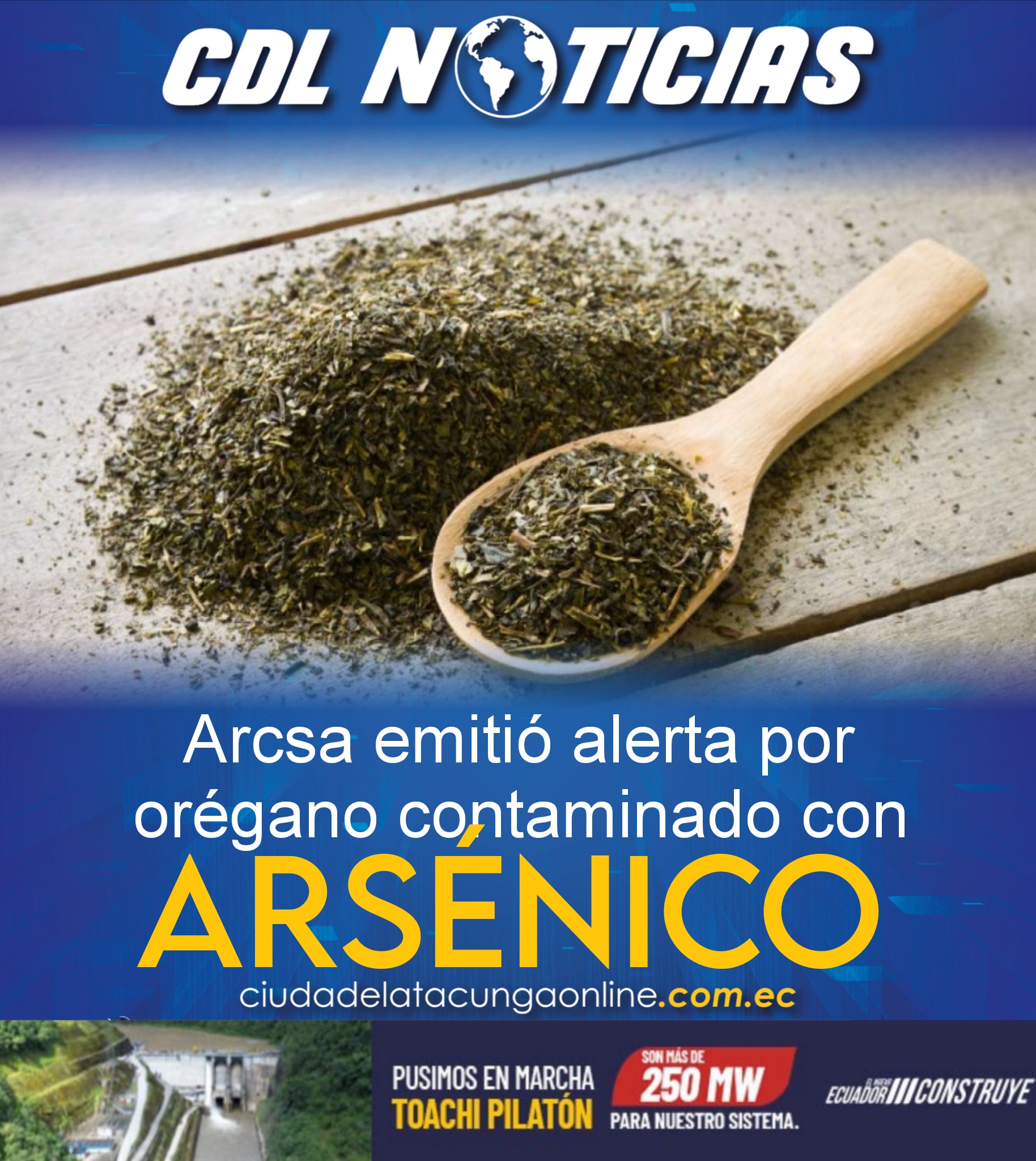 Arcsa emitió alerta por orégano contaminado con arsénico
