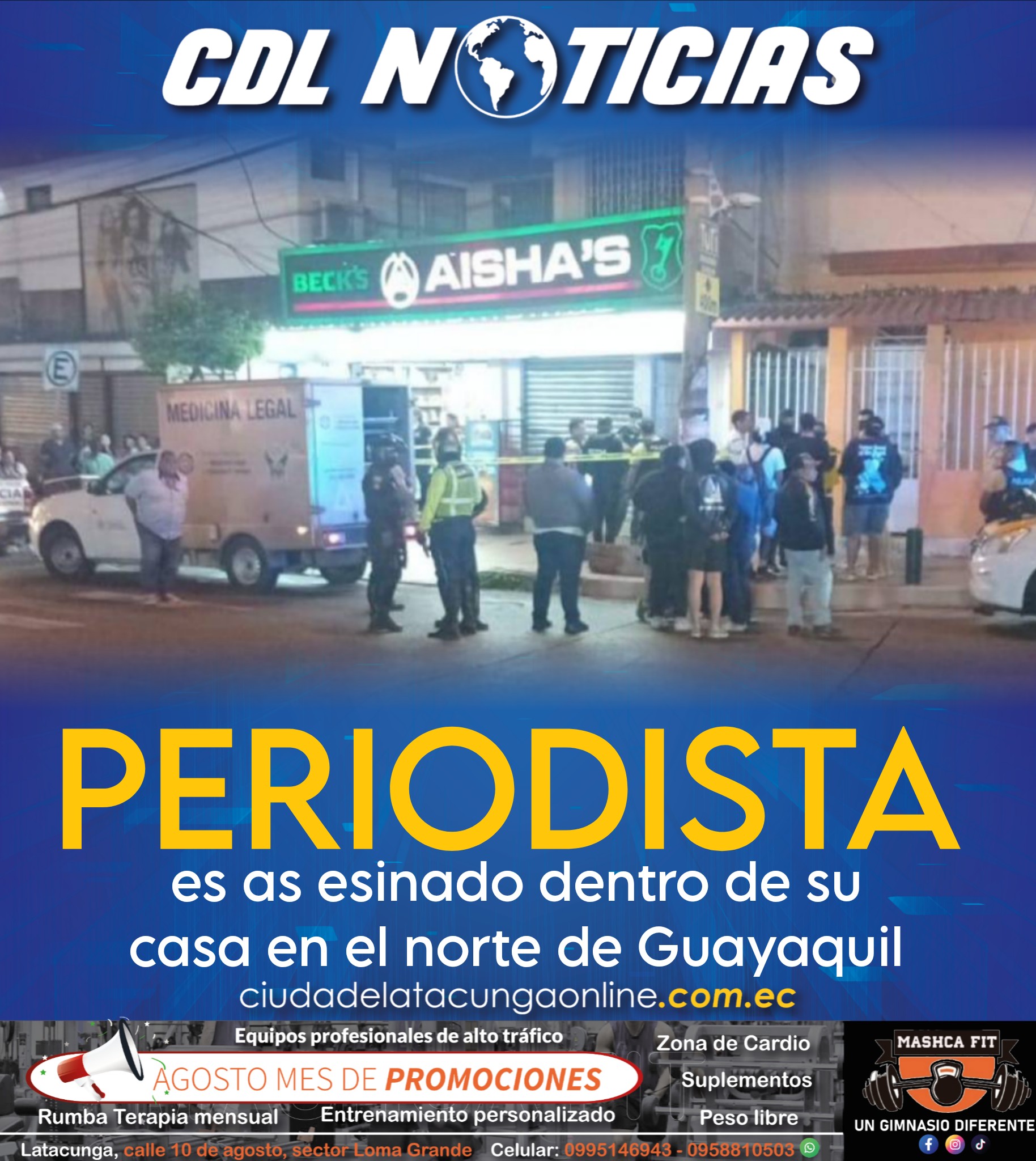 Un periodista es as esinado dentro de su casa en el norte de Guayaquil