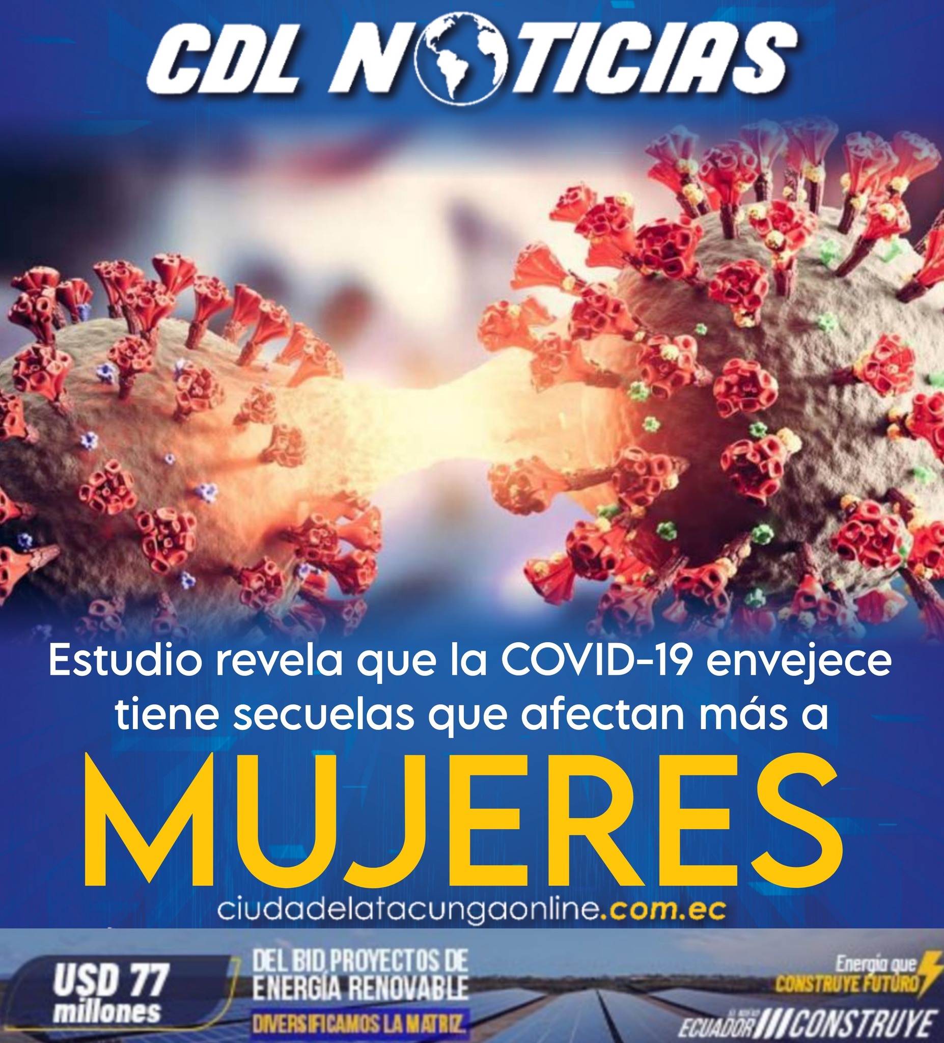Estudio revela que la COVID-19 envejece tiene secuelas que afectan más a mujeres