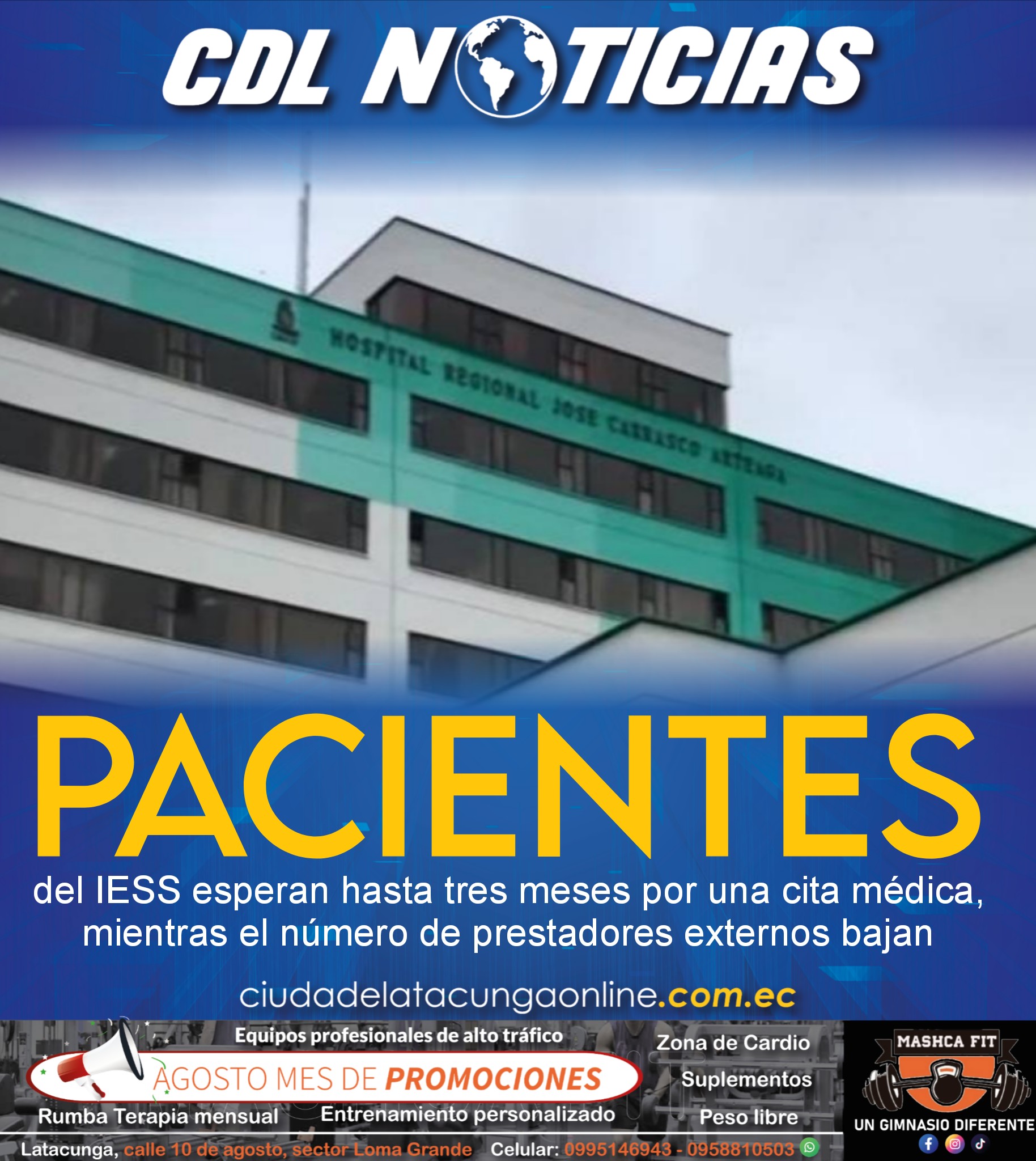 Los pacientes del IESS esperan hasta tres meses por una cita médica, mientras el número de prestadores externos bajan