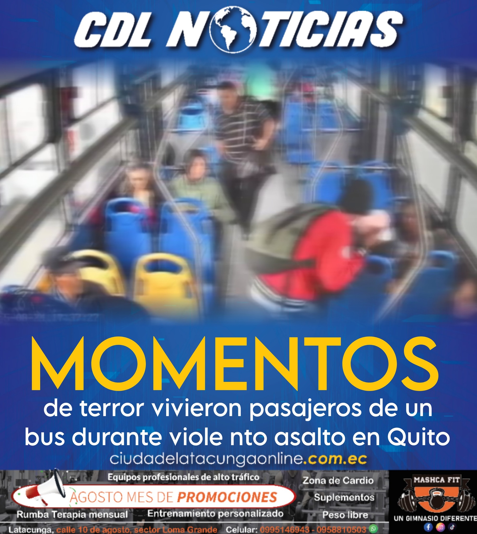 Momentos de terror vivieron pasajeros de un bus durante viole nto asalto en Quito
