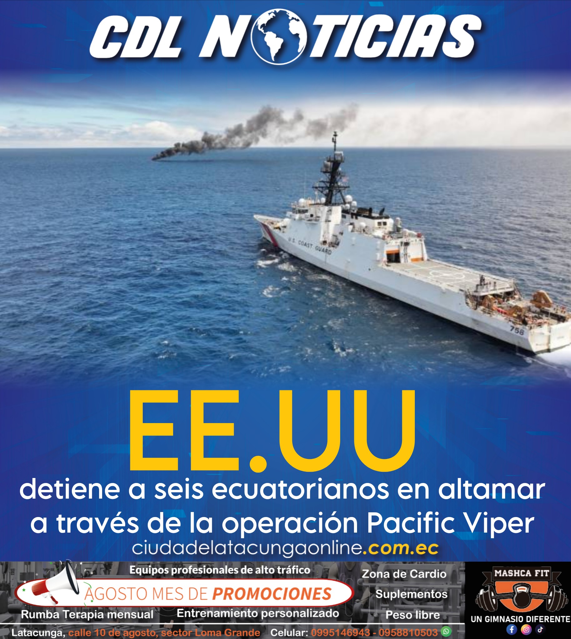 EE.UU detiene a seis ecuatorianos en altamar a través de la operación Pacific Viper