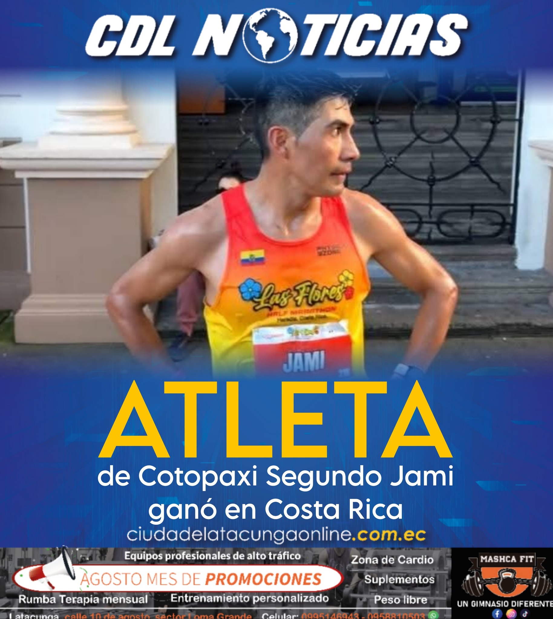 Altela de Cotopaxi Segundo Jami ganó en Costa Rica