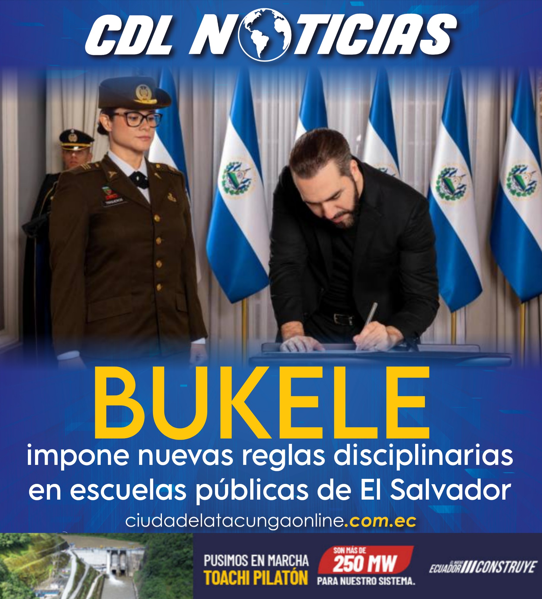 Nayib Bukele impone nuevas reglas disciplinarias en escuelas públicas de El Salvador