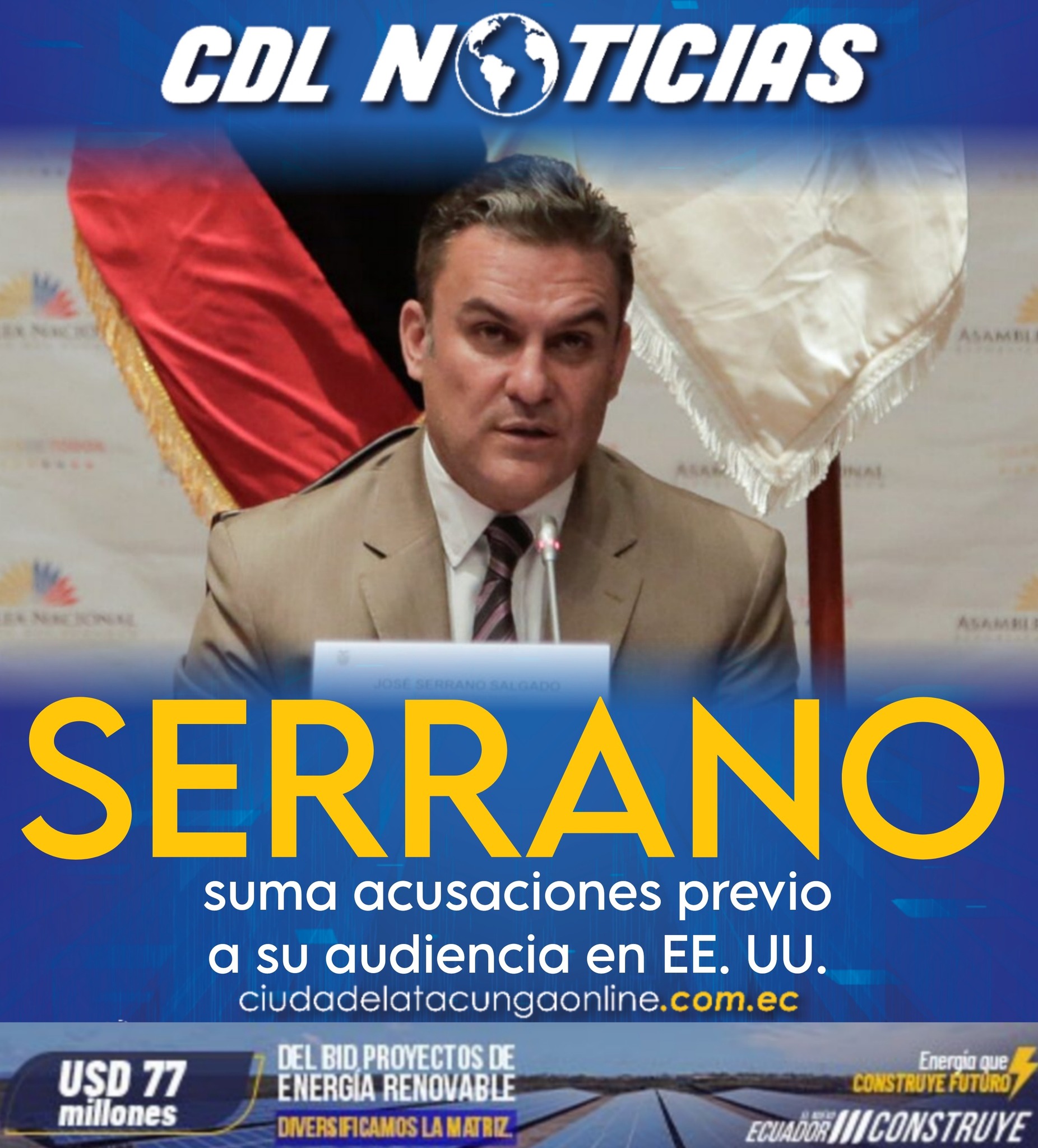 José Serrano suma acusaciones previo a su audiencia en EE. UU.