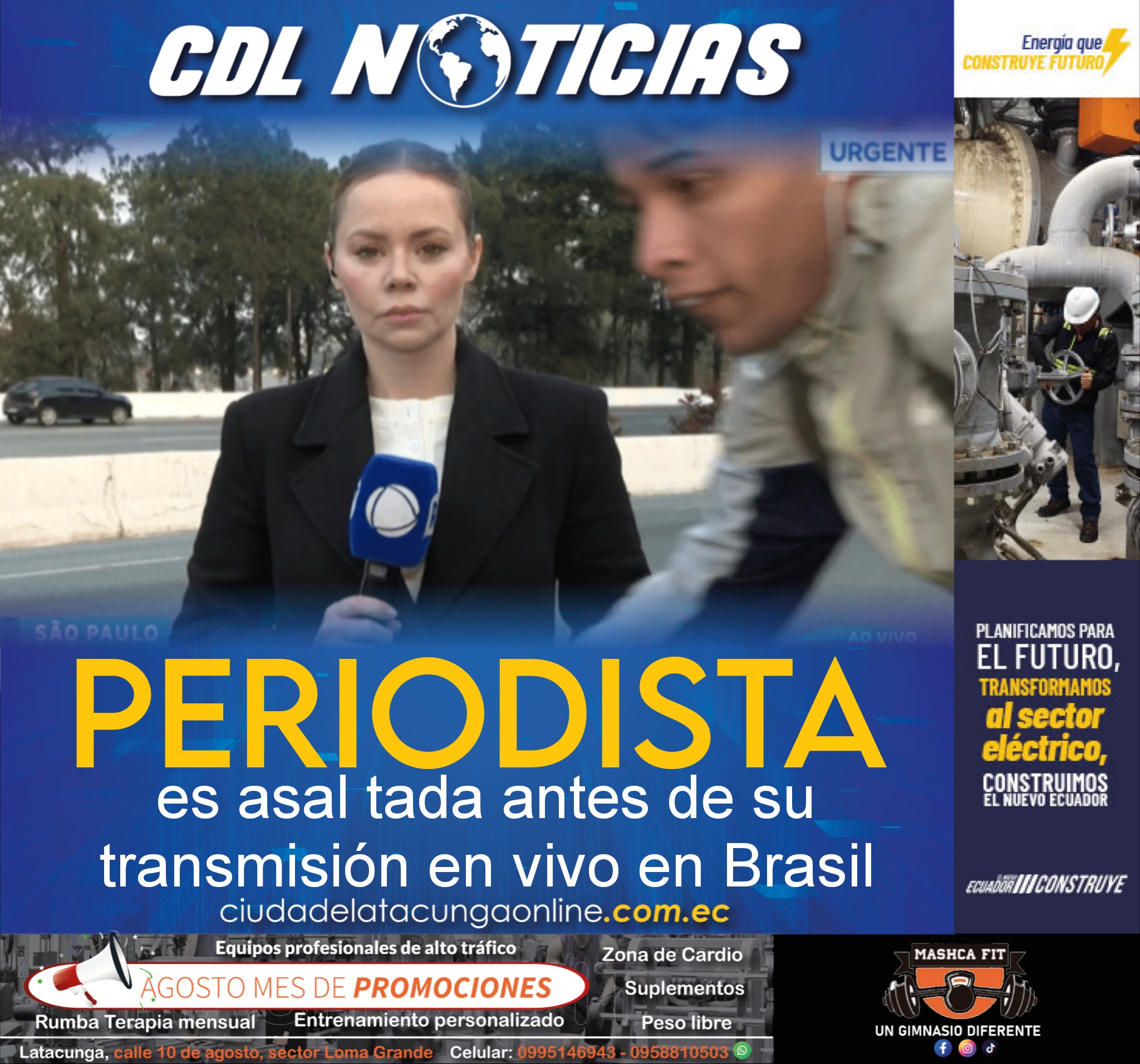 Periodista es asaltada antes de su transmisión en vivo en Brasil