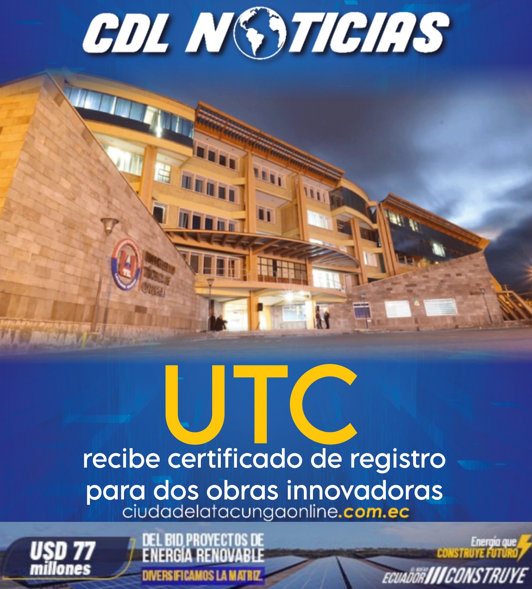 UTC recibe certificado de registro para dos obras innovadoras