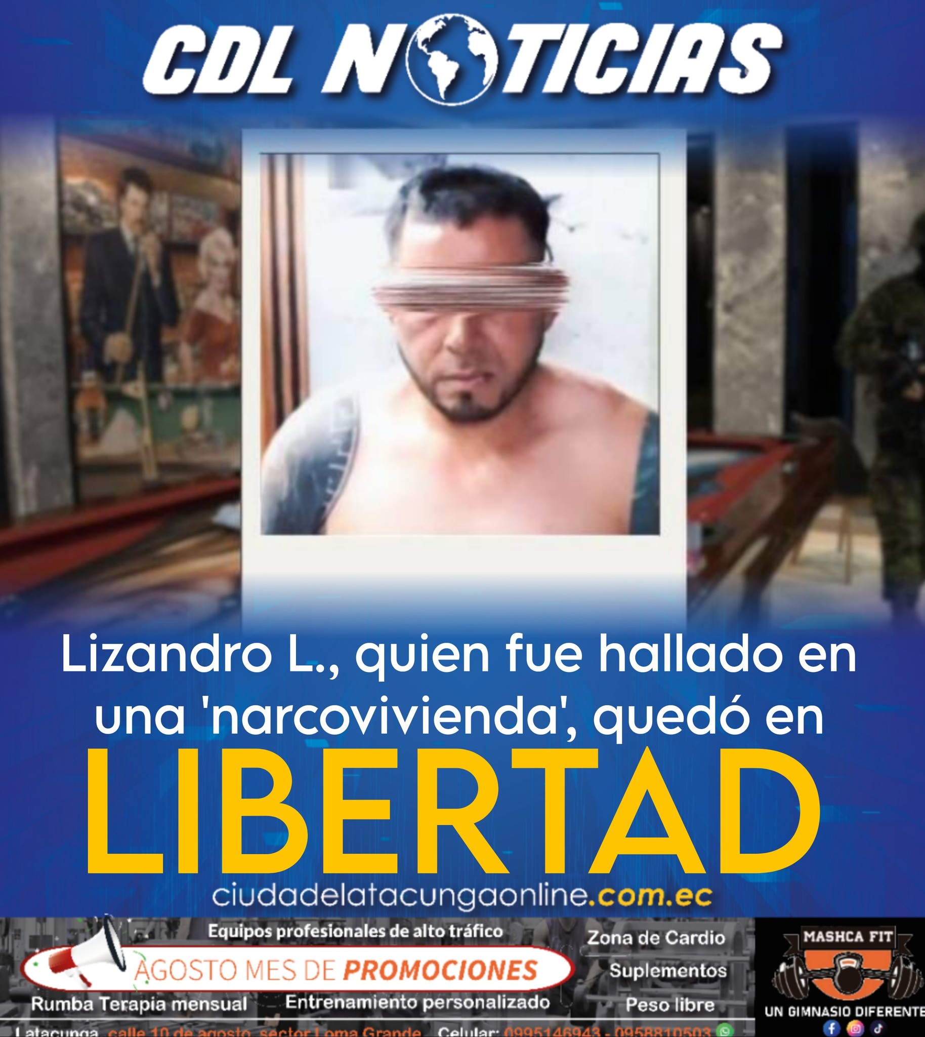 Lizandro L., quien fue hallado en una ‘narcovivienda’, quedó en libertad: juez dictó medidas cautelares