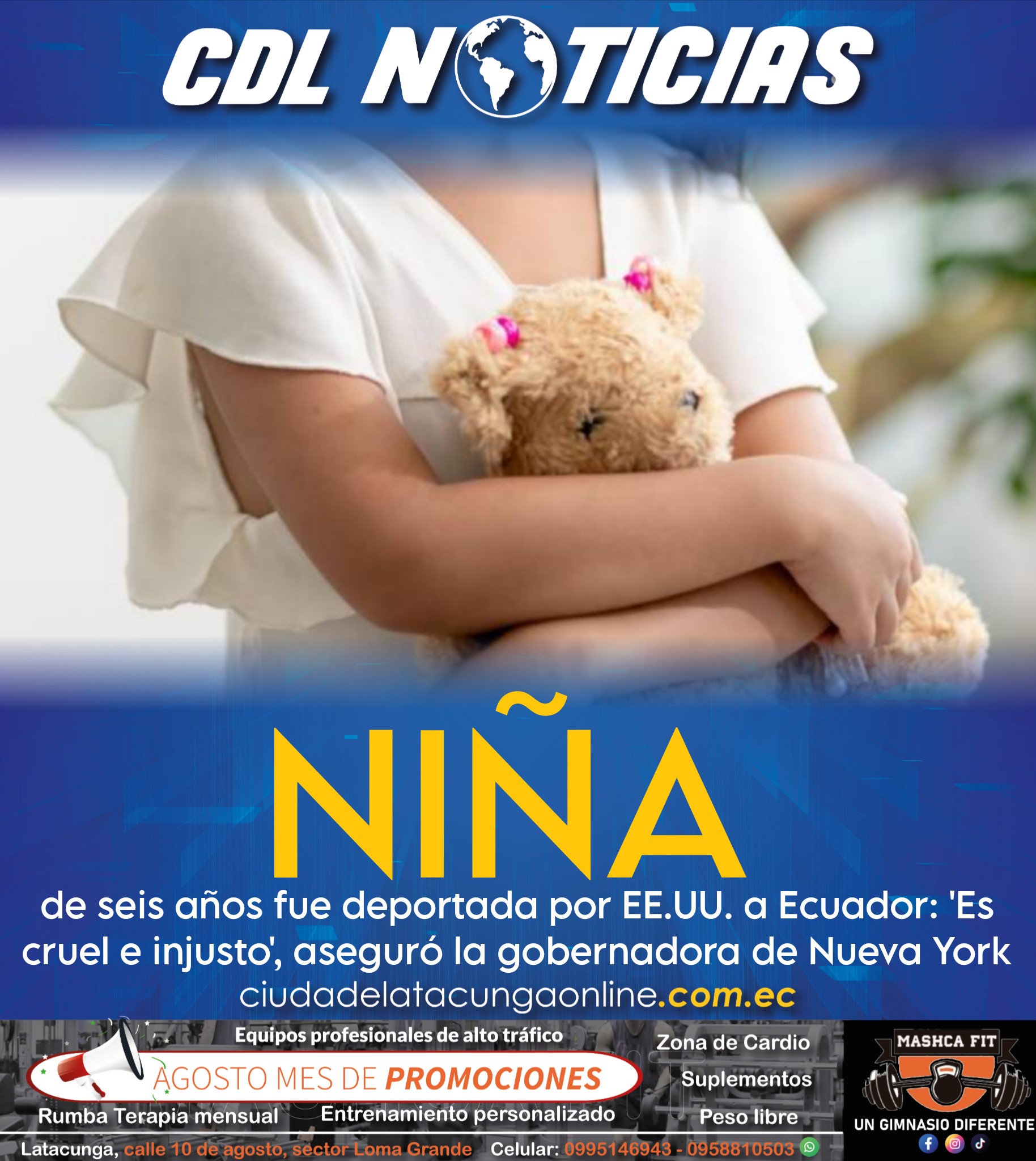 Niña de seis años fue deportada por EE.UU. a Ecuador: ‘Es cruel e injusto’, aseguró la gobernadora de Nueva York