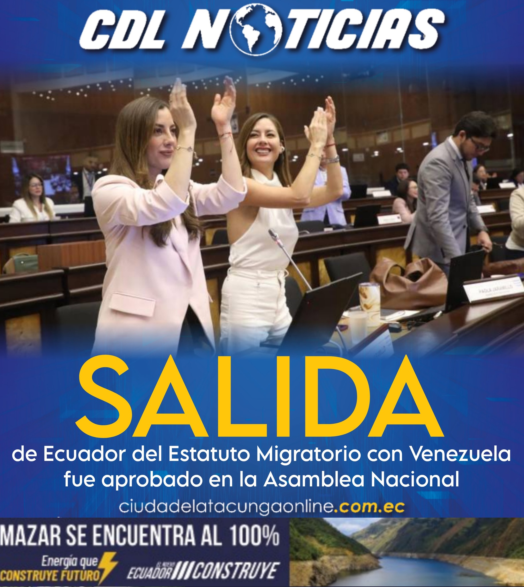 La salida de Ecuador del Estatuto Migratorio con Venezuela fue aprobado en la Asamblea Nacional