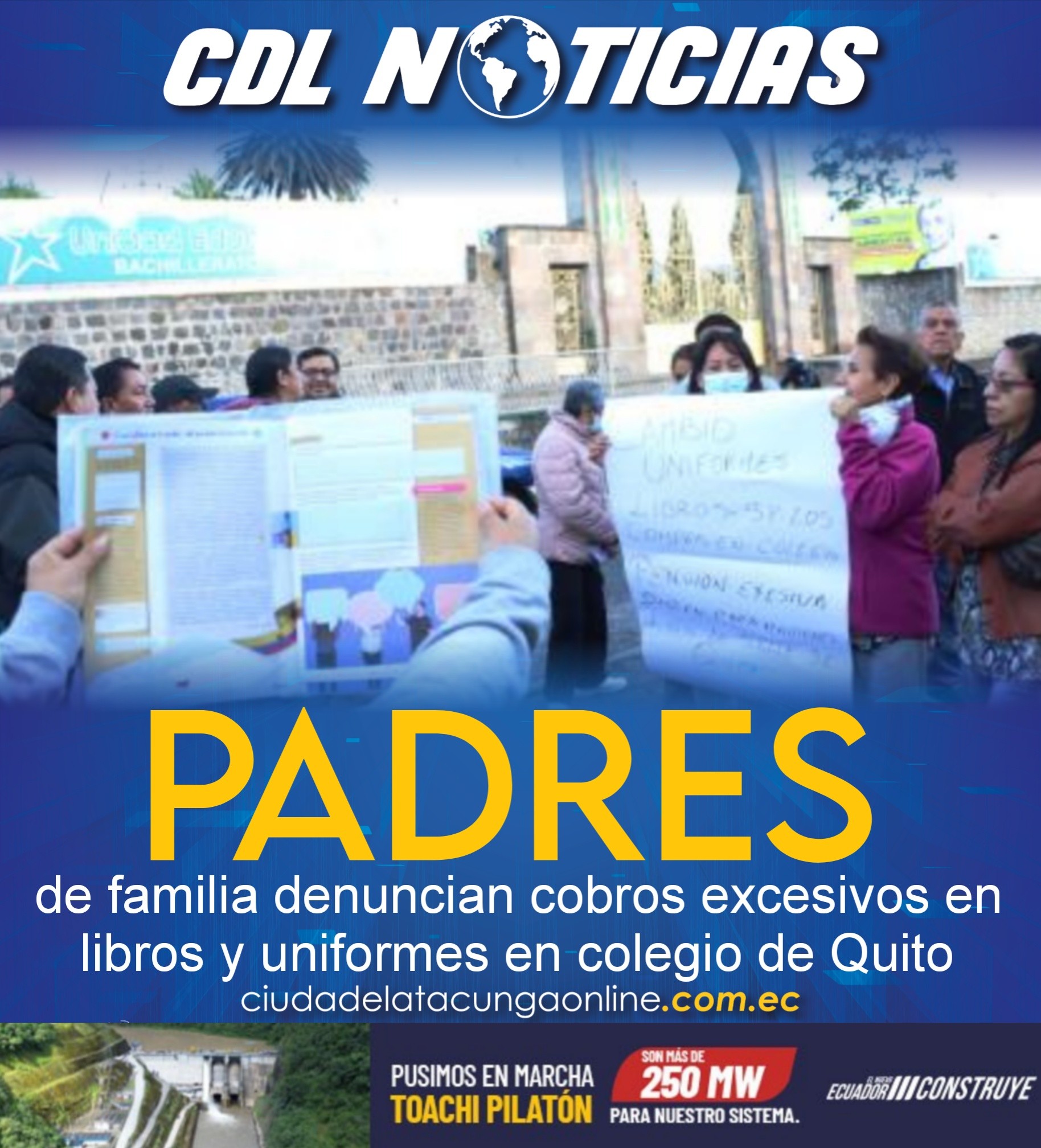 Padres de familia denuncian cobros excesivos en libros y uniformes en colegio de Quito