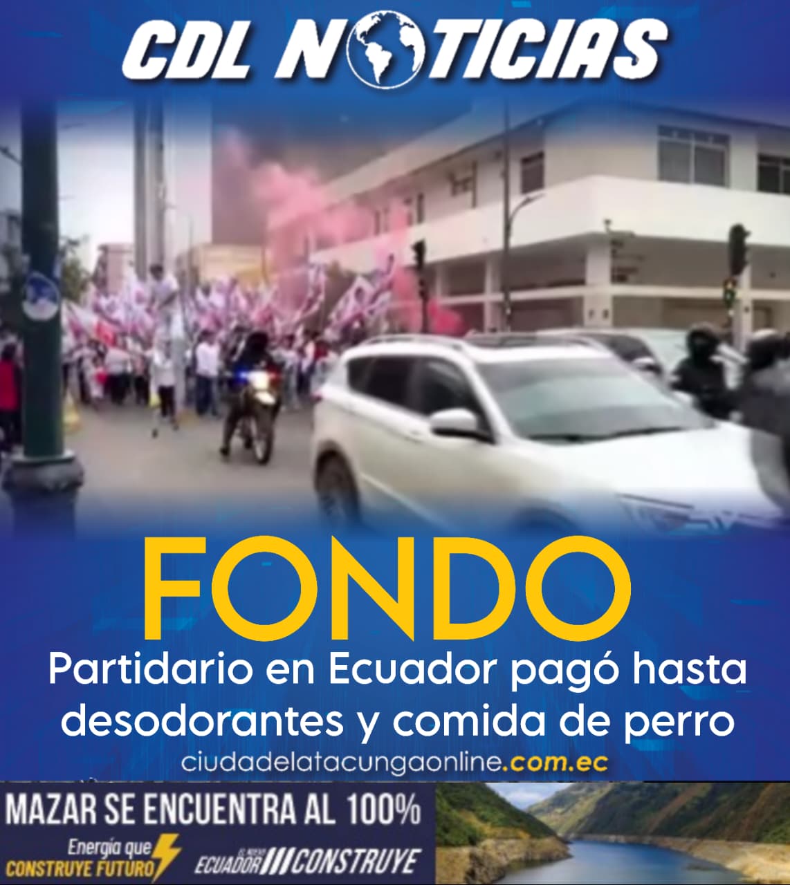 El Fondo Partidario en Ecuador pagó hasta desodorantes y comida de perro