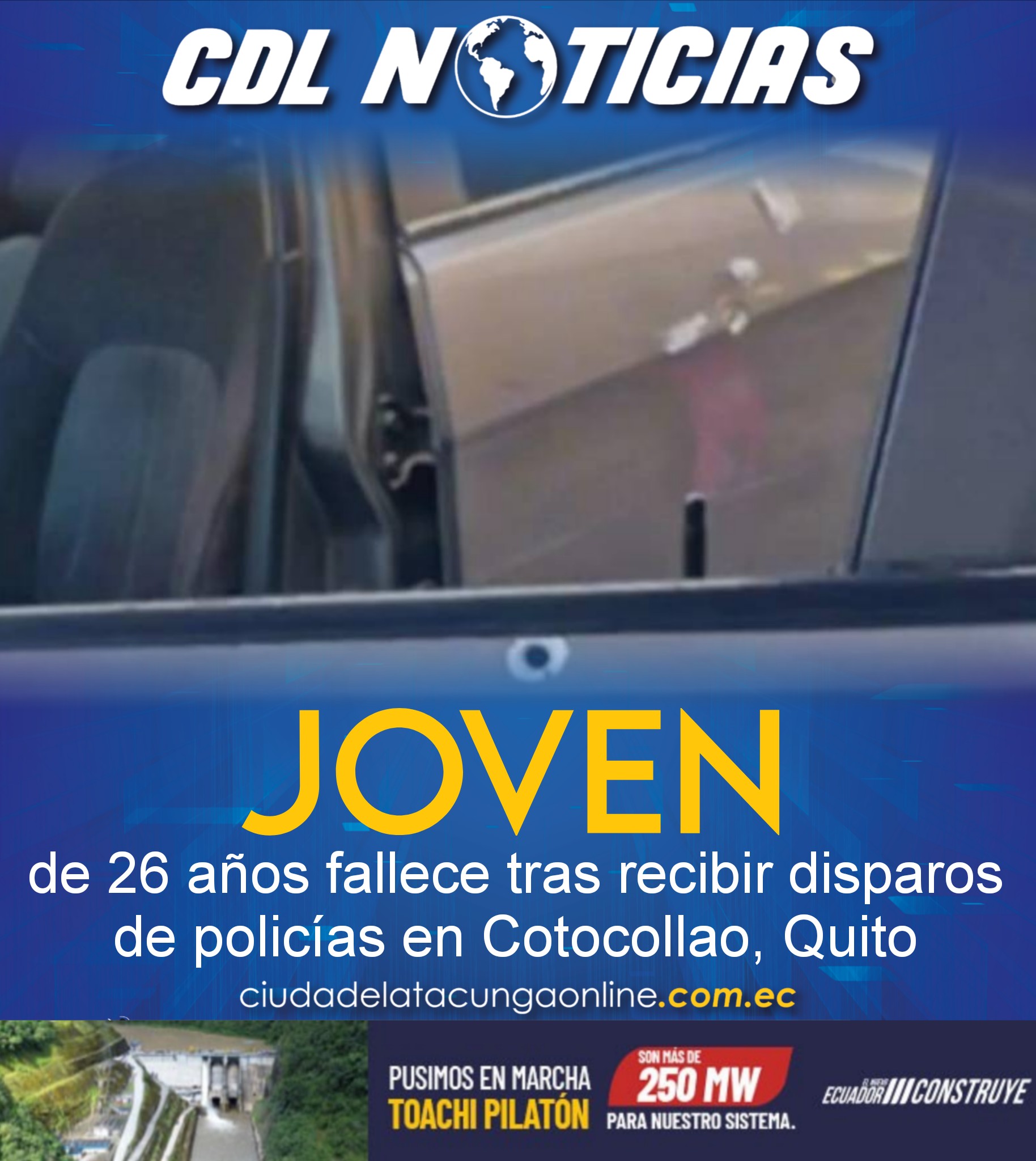 Un joven de 26 años fallece tras recibir disparos de policías en Cotocollao, Quito