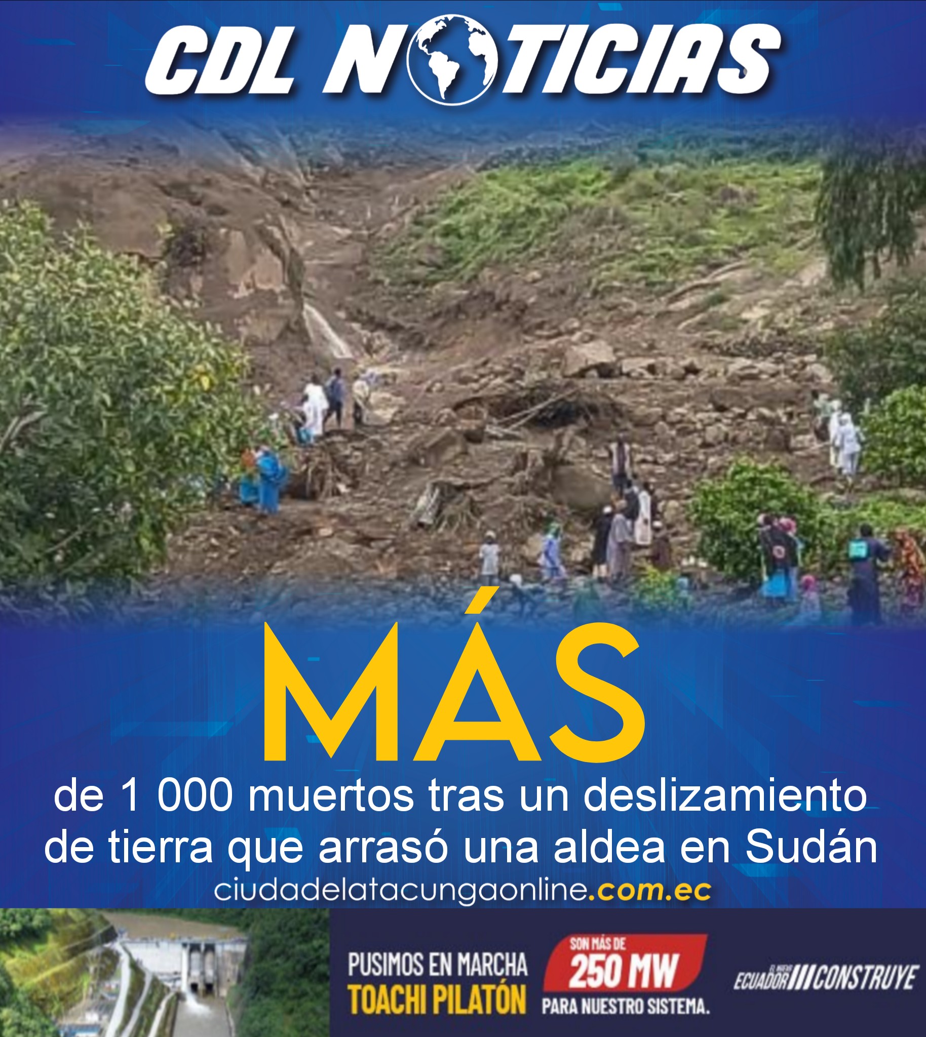 Más de 1 000 muertos tras un deslizamiento de tierra que arrasó una aldea en Sudán