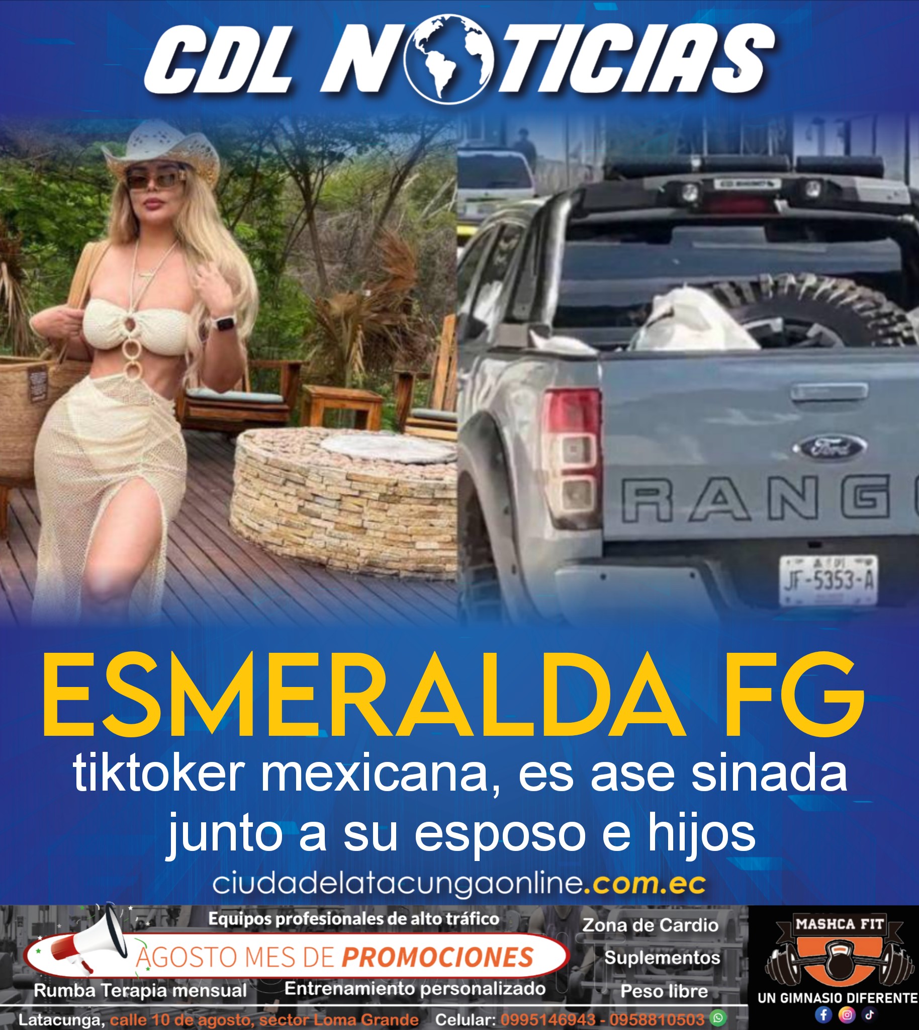 Esmeralda FG, tiktoker mexicana, es ase sinada junto a su esposo e hijos