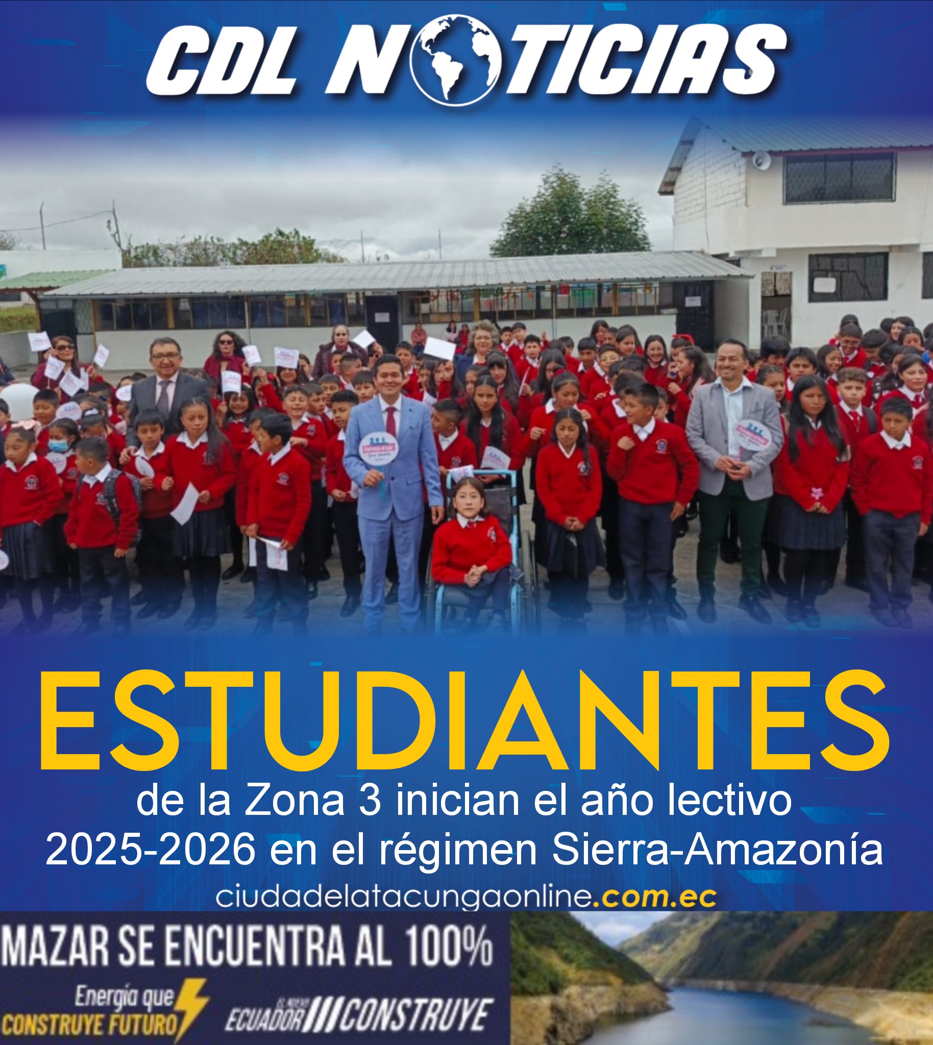 Estudiantes de la Zona 3 inician el año lectivo 2025-2026 en el régimen Sierra-Amazonía