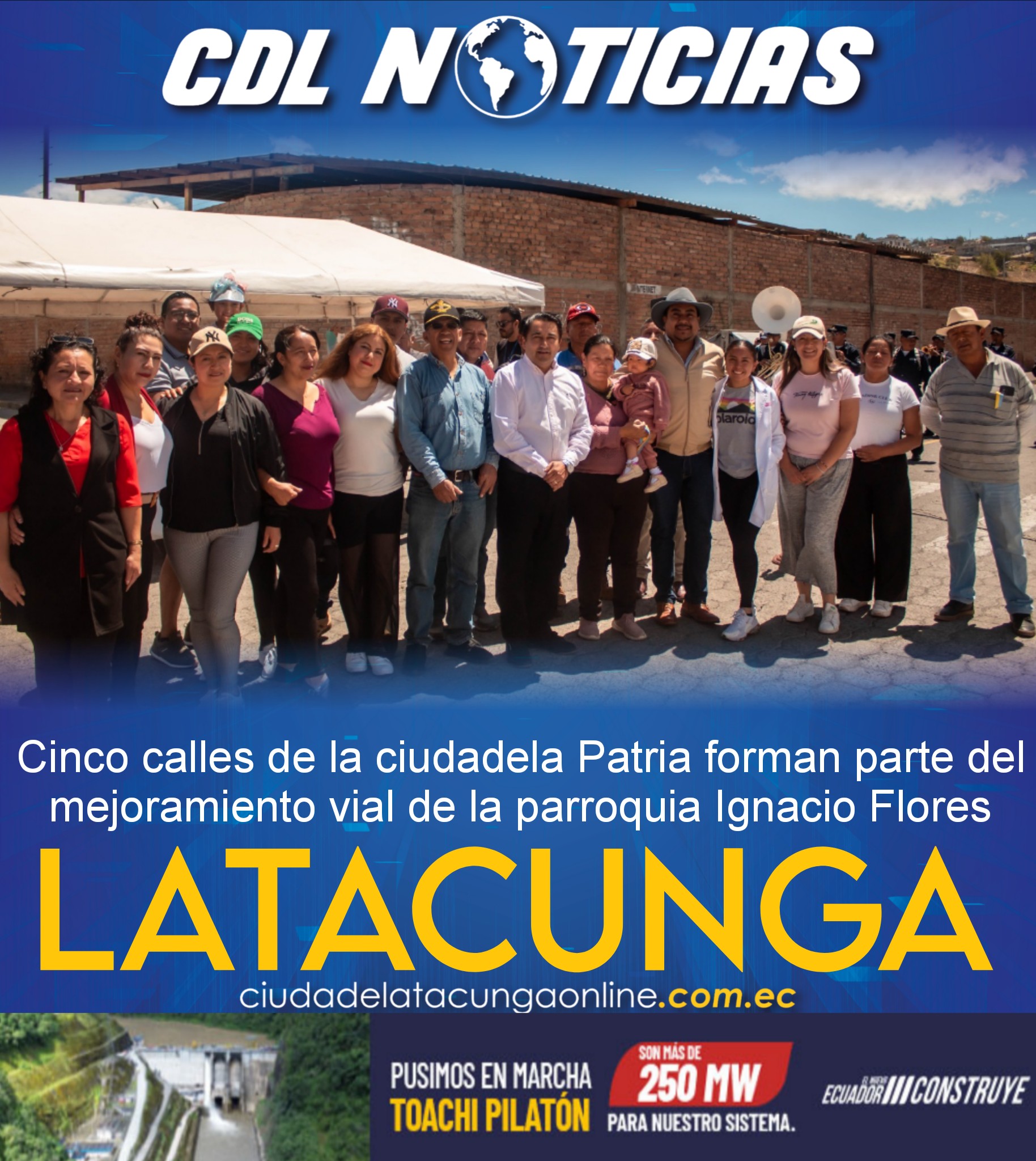 Cinco calles de la ciudadela Patria forman parte del mejoramiento vial de la parroquia Ignacio Flores Latacunga