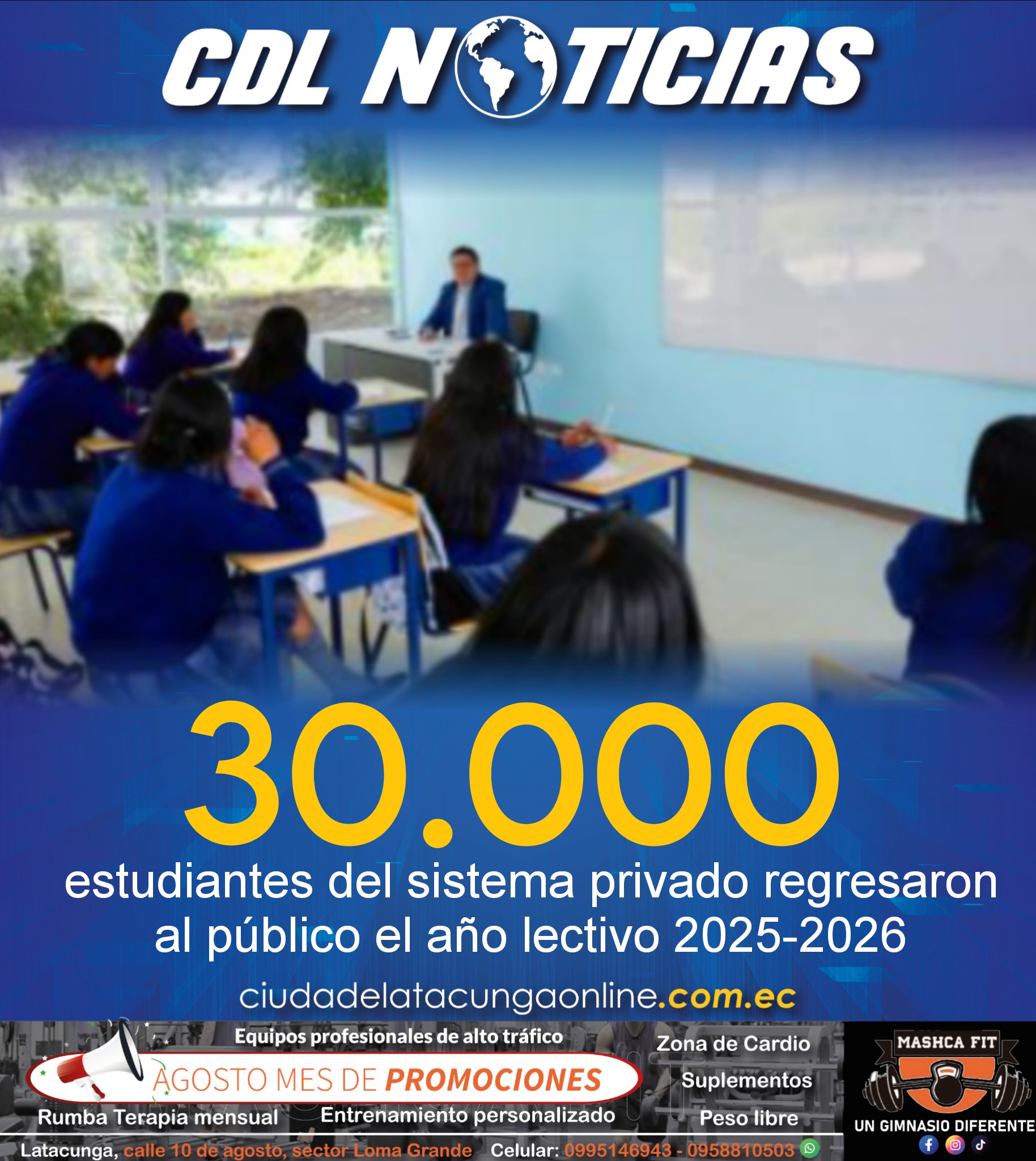 30 000 estudiantes del sistema privado regresaron al público el año lectivo 2025-2026