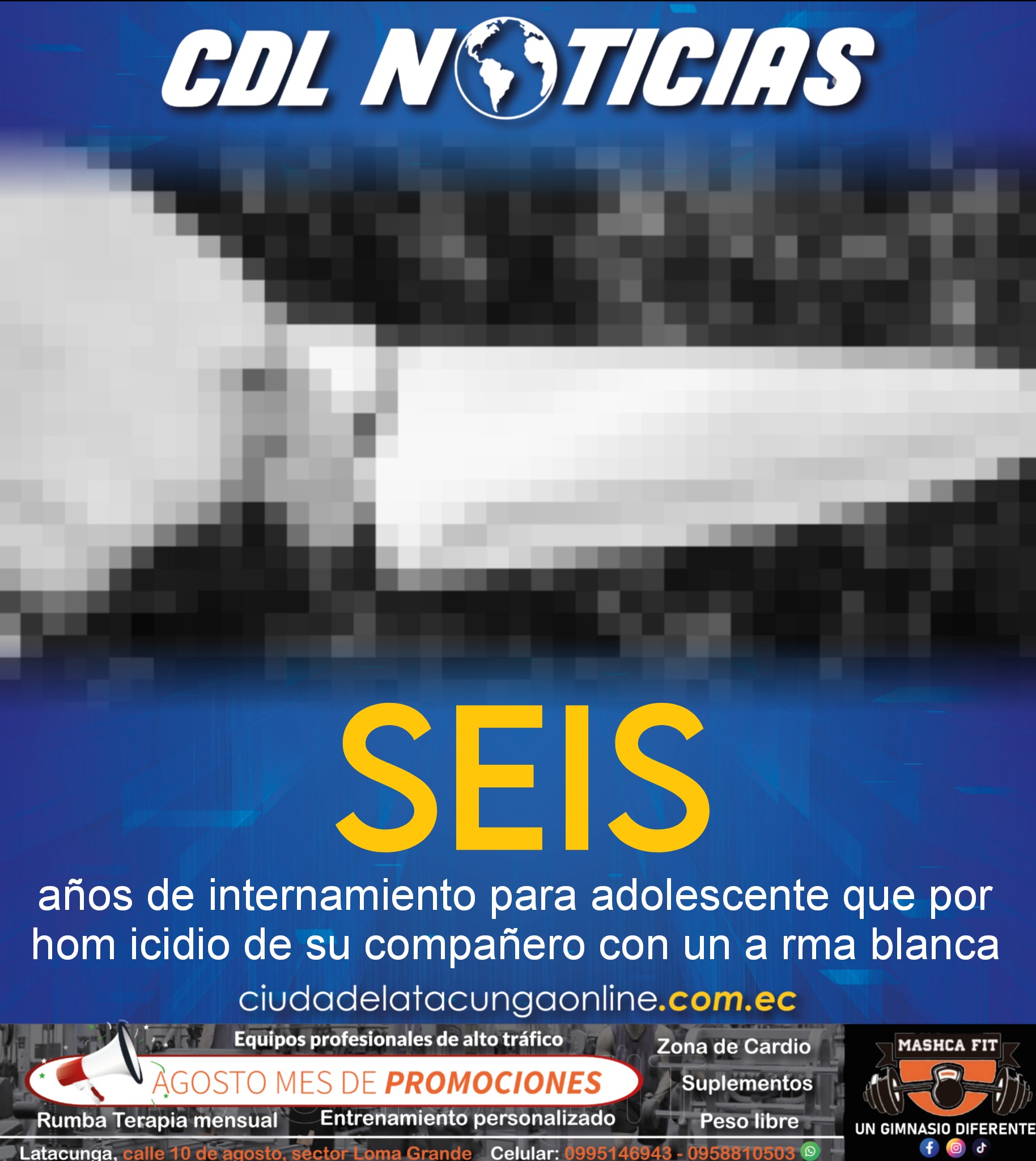 Seis años de internamiento para adolescente que por hom icidio de su compañero con un a rma blanca