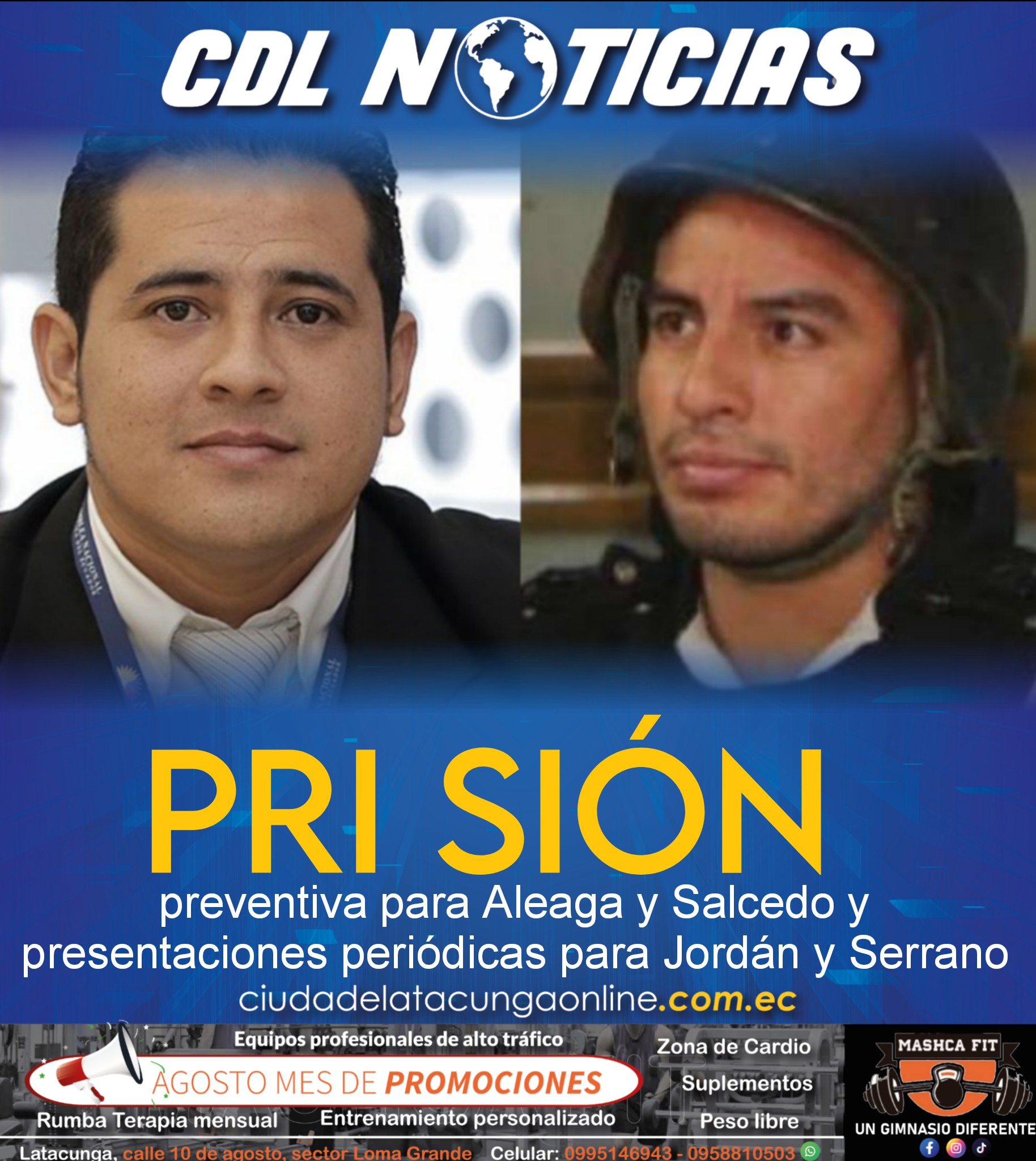 Caso Villavicencio | Prisión preventiva para Aleaga y Salcedo y presentaciones periódicas para Jordán y Serrano
