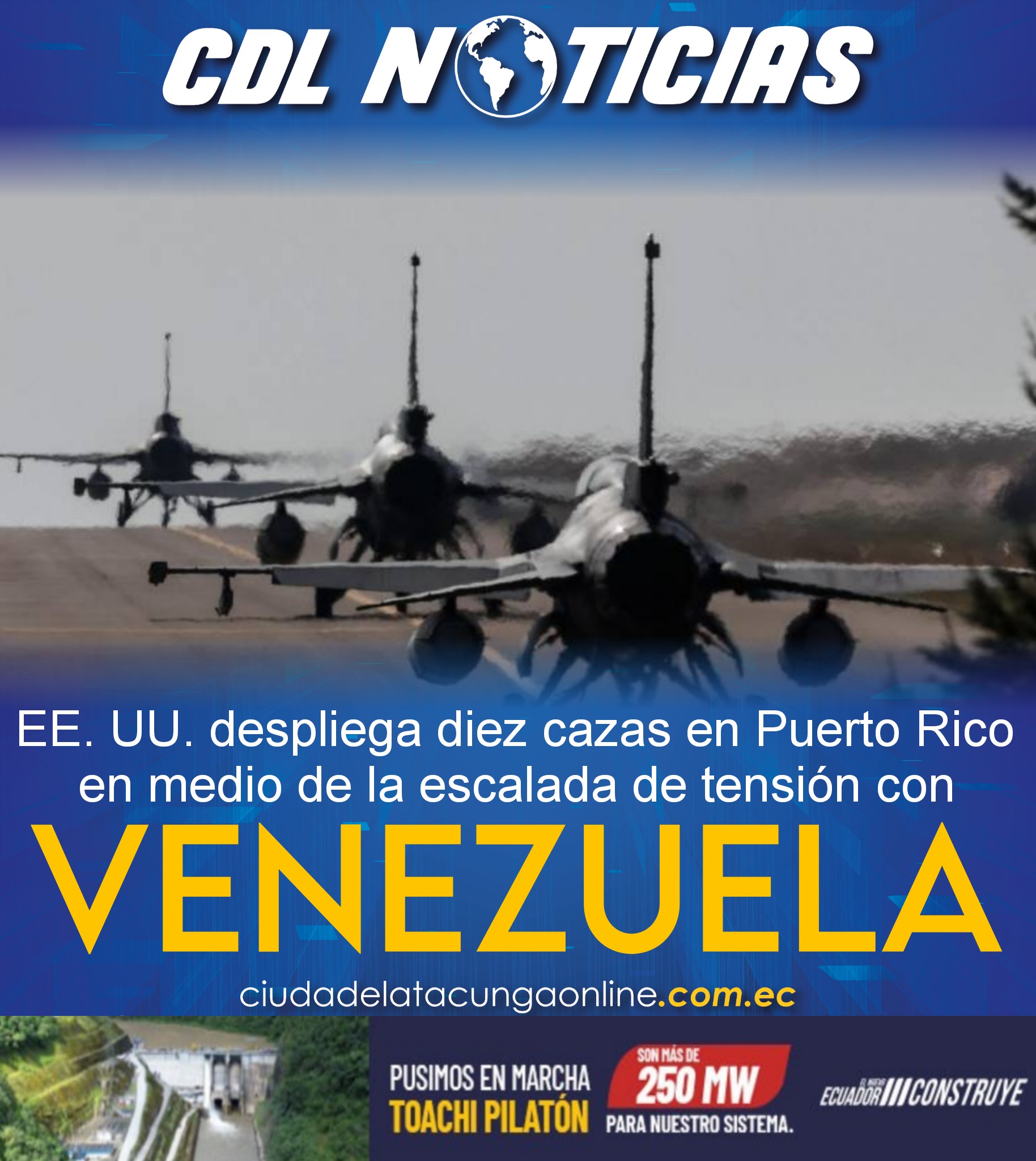 EE. UU. despliega diez cazas en Puerto Rico en medio de la escalada de tensión con Venezuela