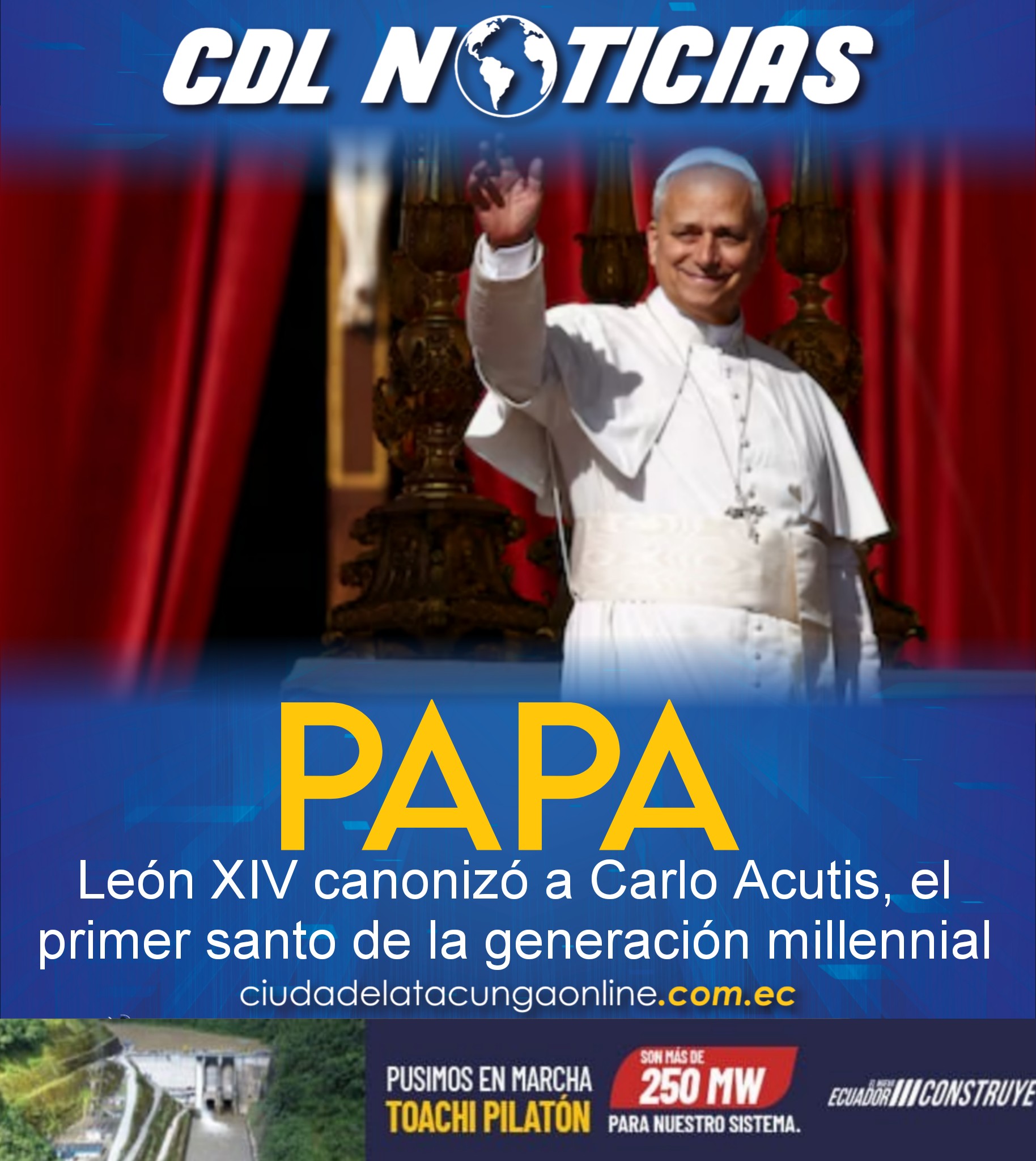 El papa León XIV canonizó a Carlo Acutis, el primer santo de la generación millennial