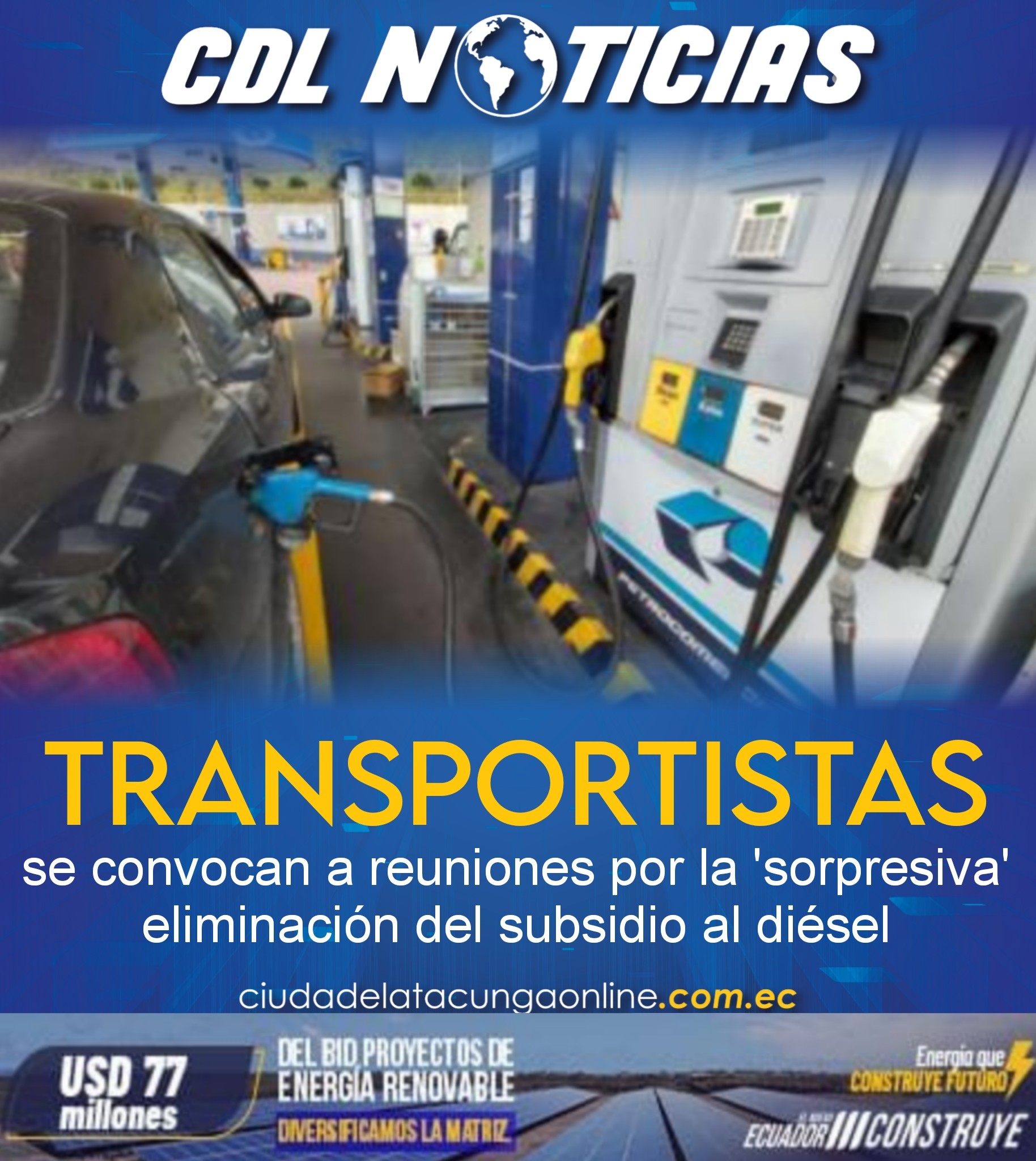 Transportistas se convocan a reuniones por la ‘sorpresiva’ eliminación del subsidio al diésel