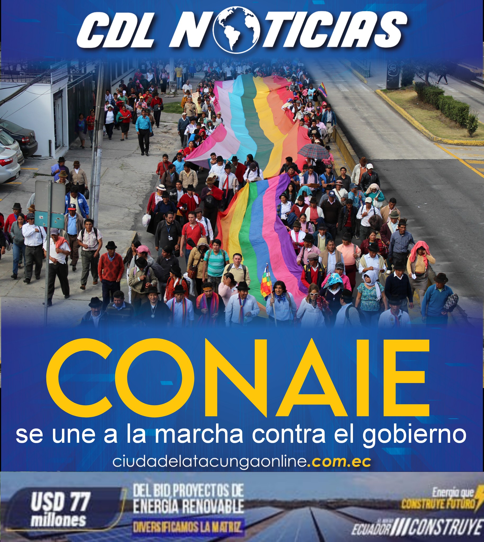 Conaie se une a la marcha contra el gobierno