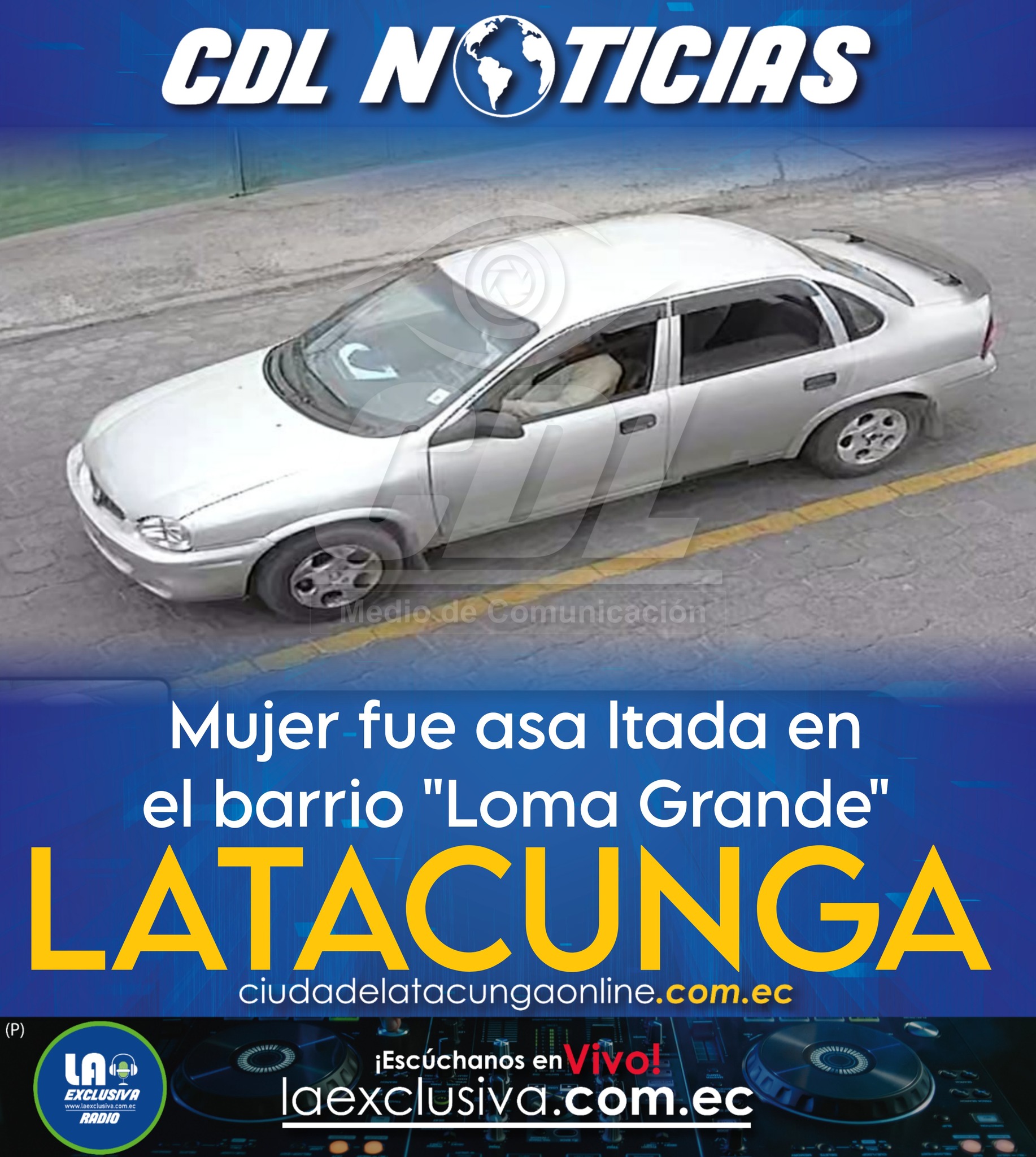 Mujer fue asaltada en el barrio Loma Grande Latacunga