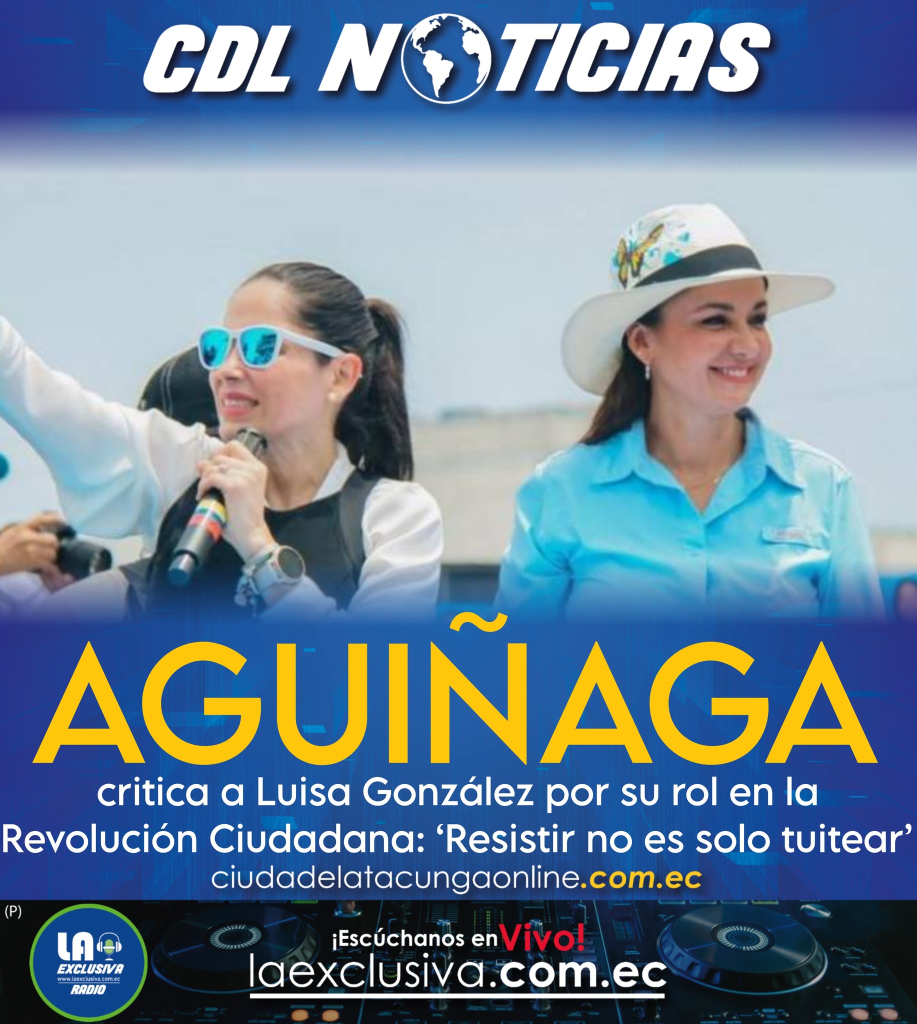 Marcela Aguiñaga critica a Luisa González por su rol en la Revolución Ciudadana: ‘Resistir no es solo tuitear’