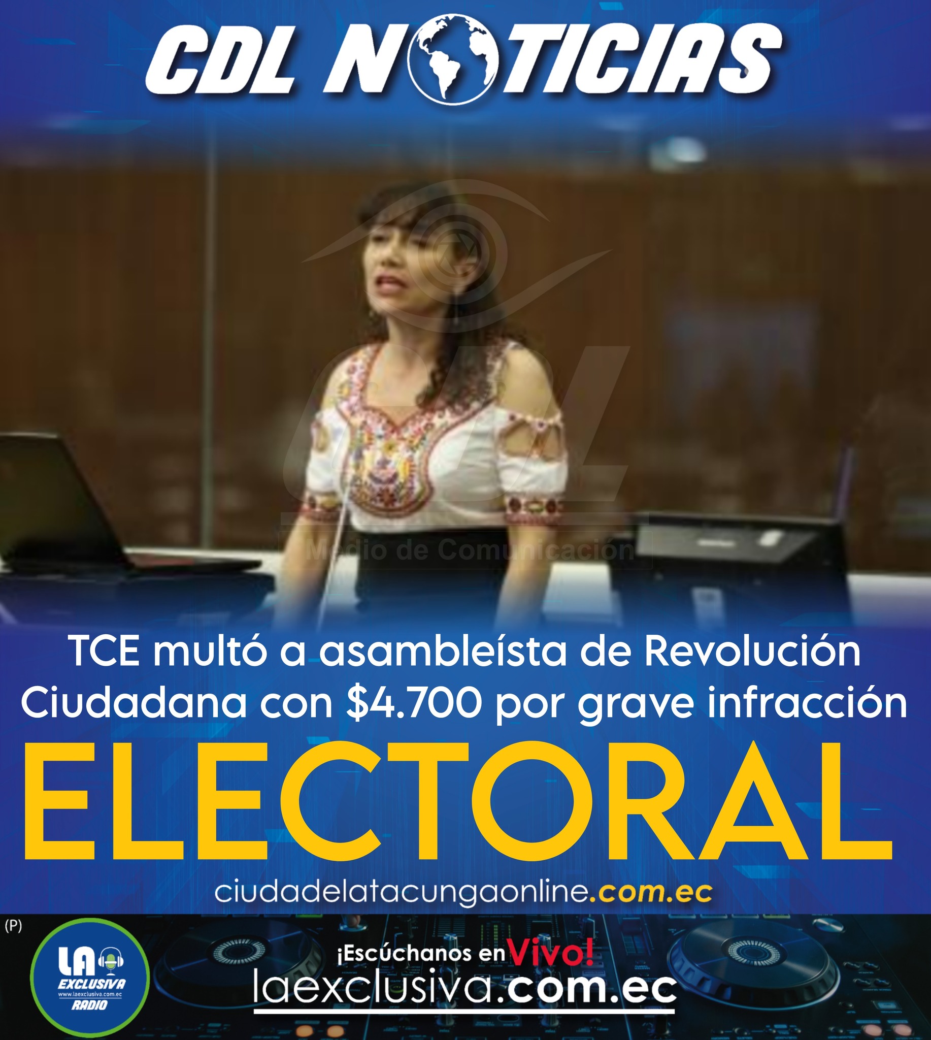 TCE multó a asambleísta de Revolución Ciudadana con $4.700 por grave infracción electoral