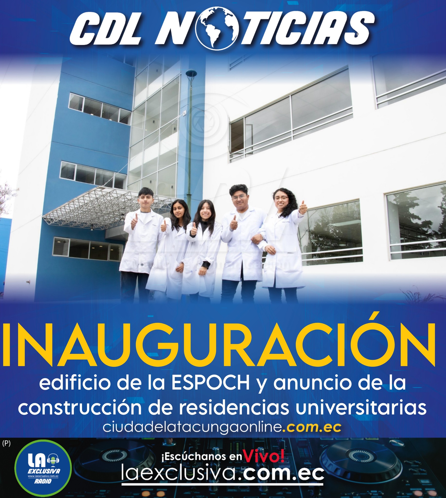 Inauguración edificio de la ESPOCH y anuncio de la construcción de residencias universitarias