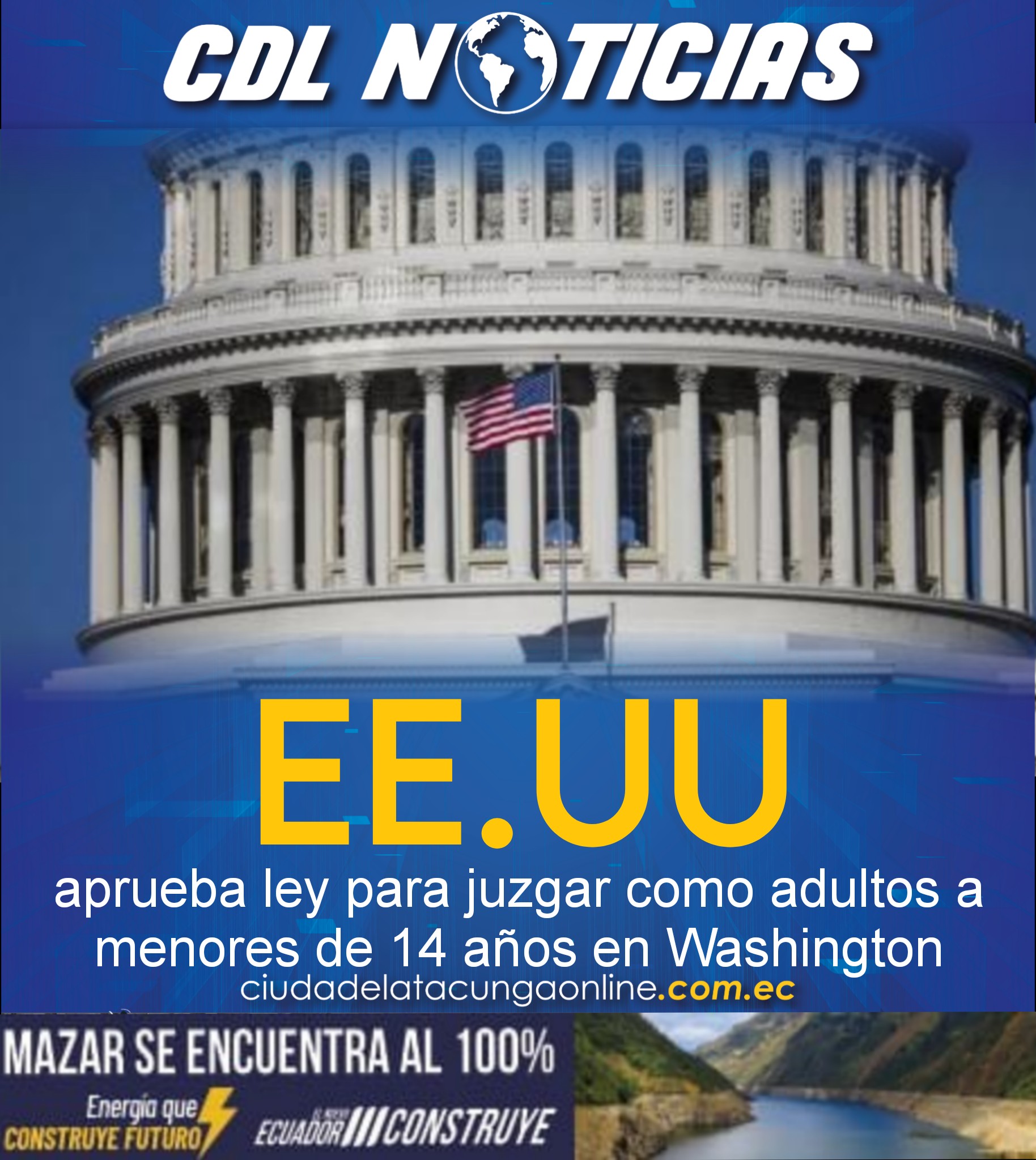 Estados Unidos aprueba ley para juzgar como adultos a menores de 14 años en Washington