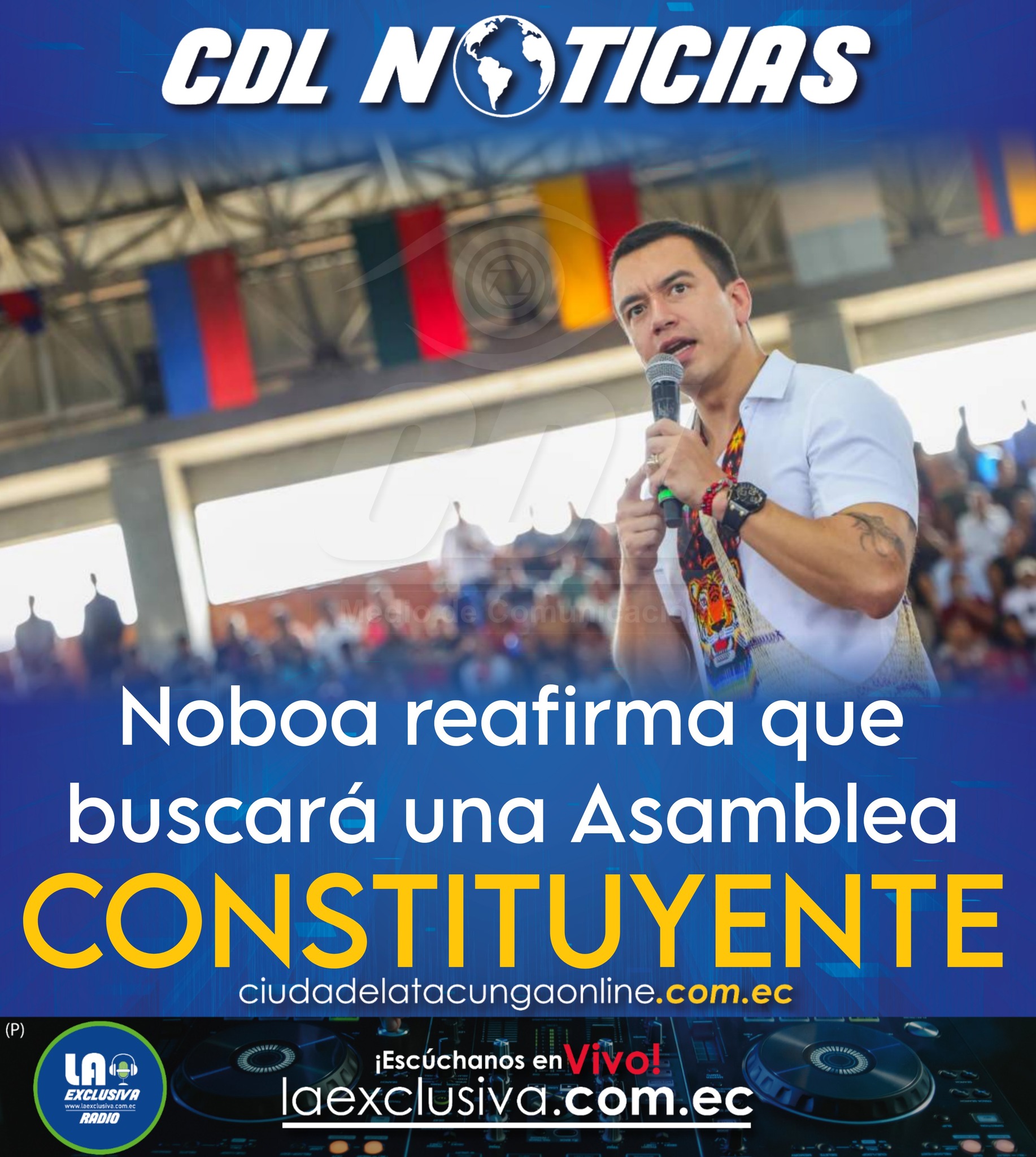 Daniel Noboa reafirma que buscará una Asamblea Constituyente