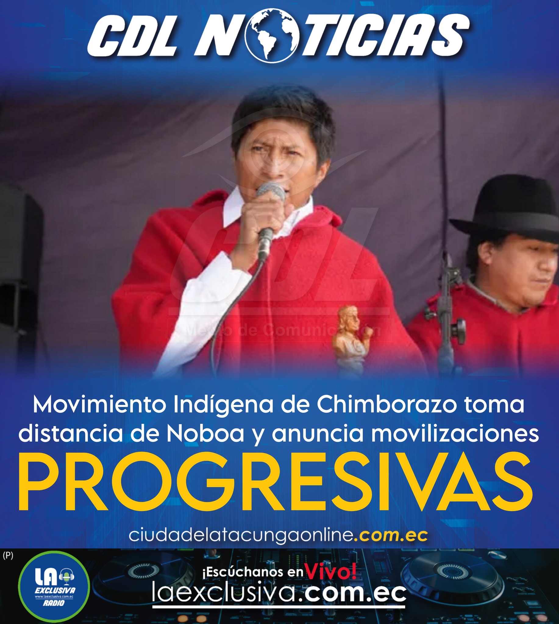 Movimiento Indígena de Chimborazo toma distancia de Noboa y anuncia movilizaciones progresivas