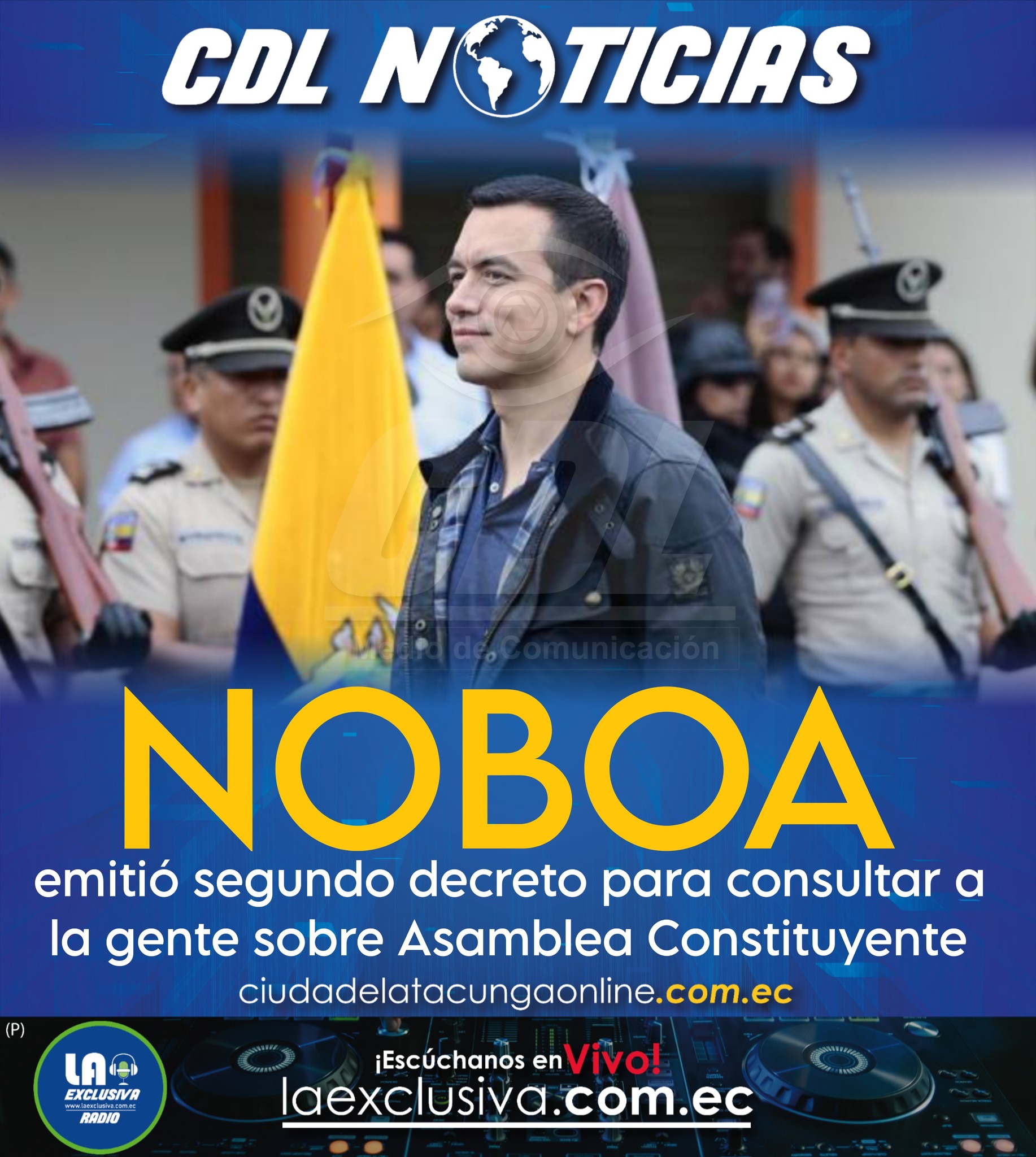 Daniel Noboa emitió segundo decreto para consultar a la gente sobre Asamblea Constituyente