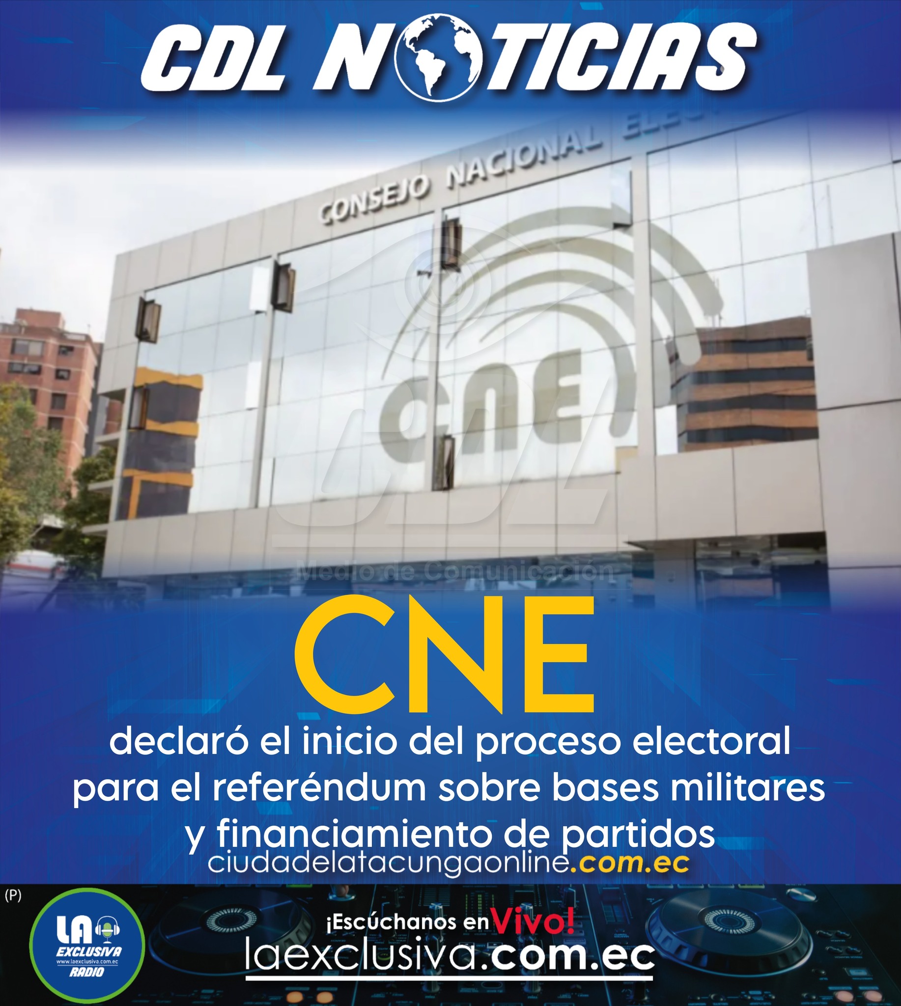 CNE declaró el inicio del proceso electoral para el referéndum sobre bases militares y financiamiento de partidos