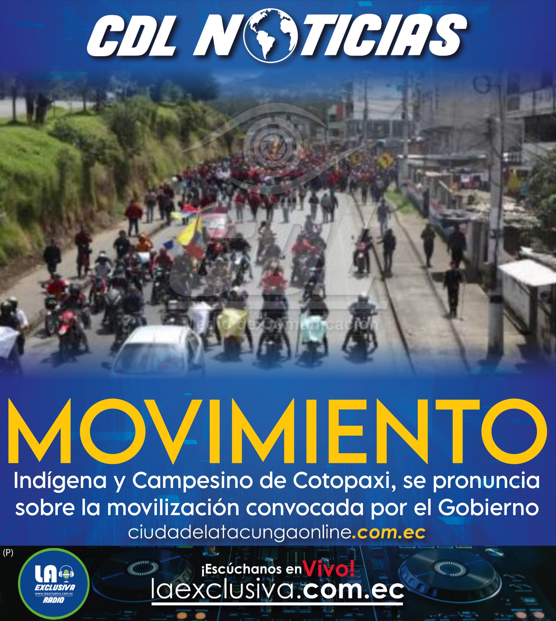 El Movimiento Indígena y Campesino de Cotopaxi, se pronuncia sobre la movilización convocada por el Gobierno